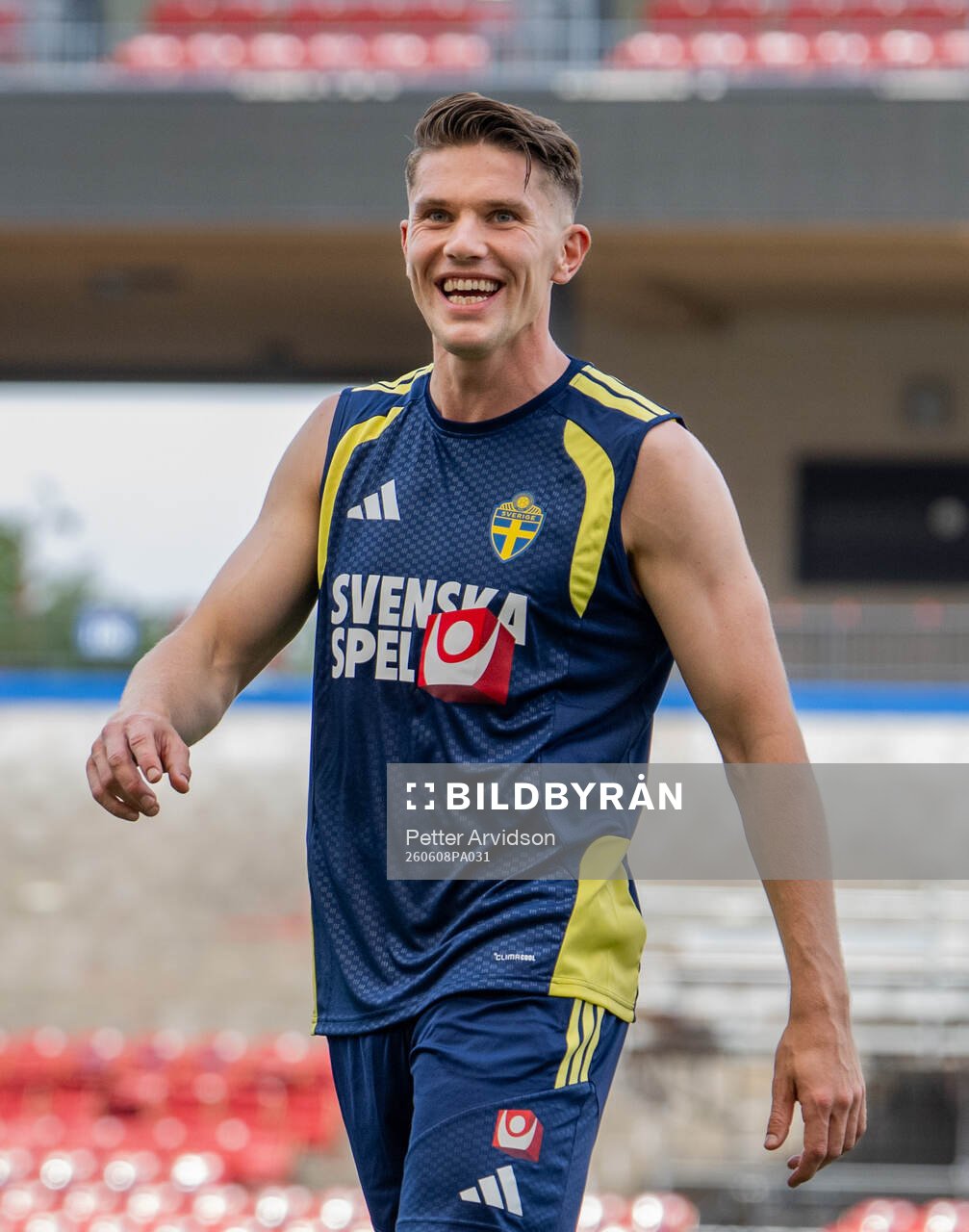Viktor Gyökeres of the Swedish national football team at a