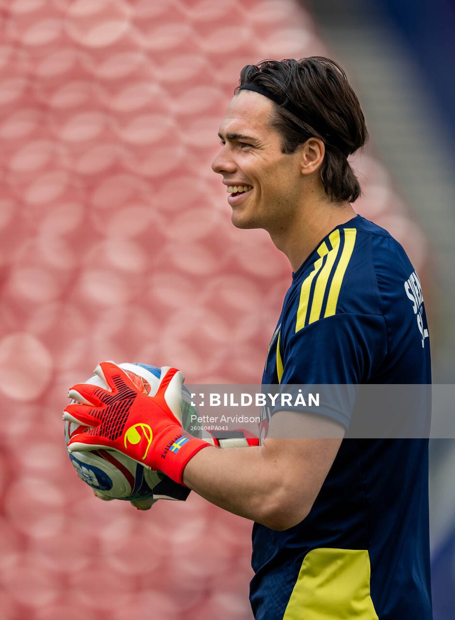 Goalkeeper Jacob Widell Zetterström of the Swedish