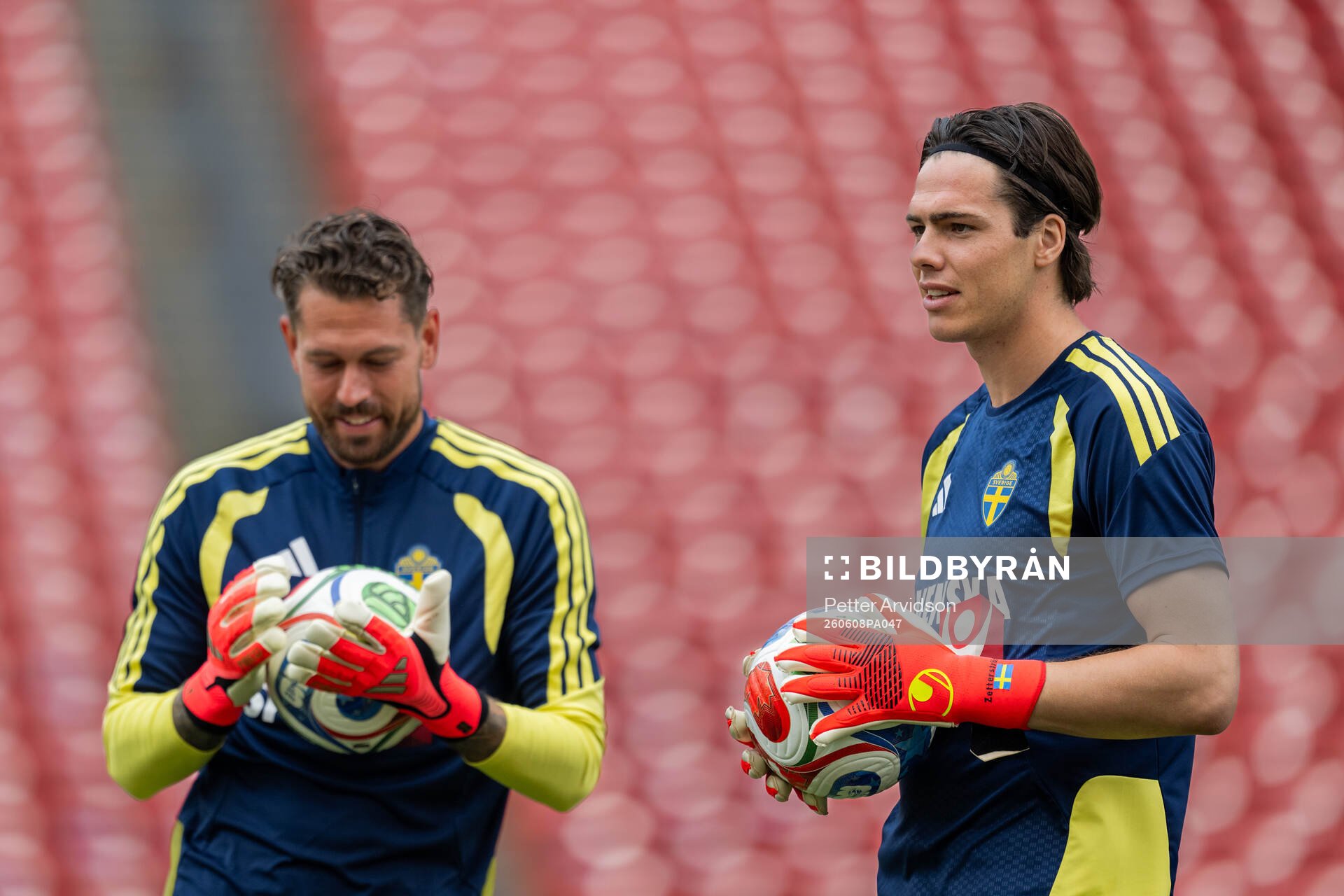 Goalkeeper Kristoffer Nordfeldt and goalkeeper Jacob Widell