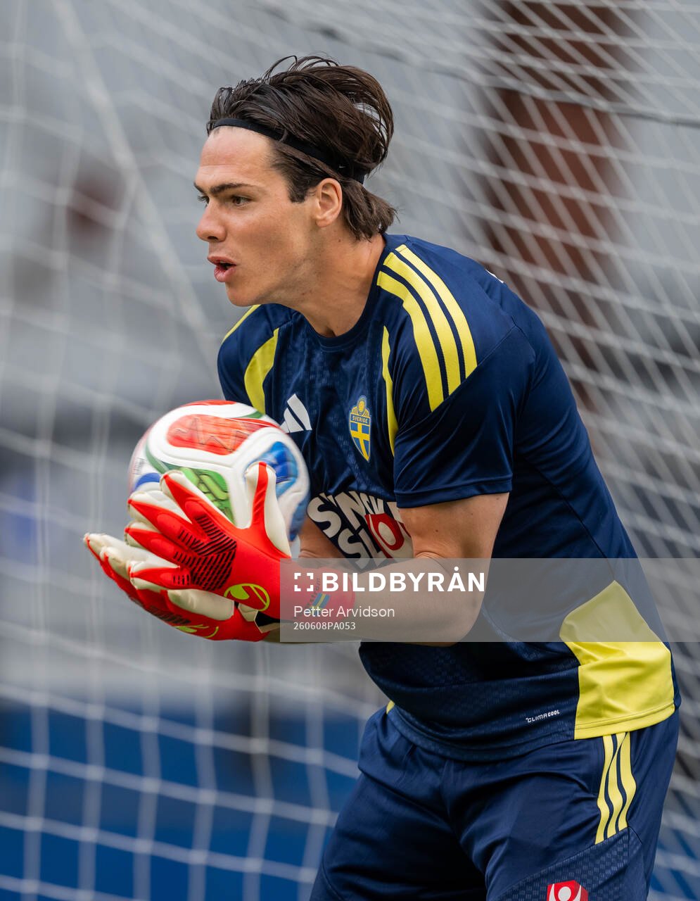 Goalkeeper Jacob Widell Zetterström of the Swedish