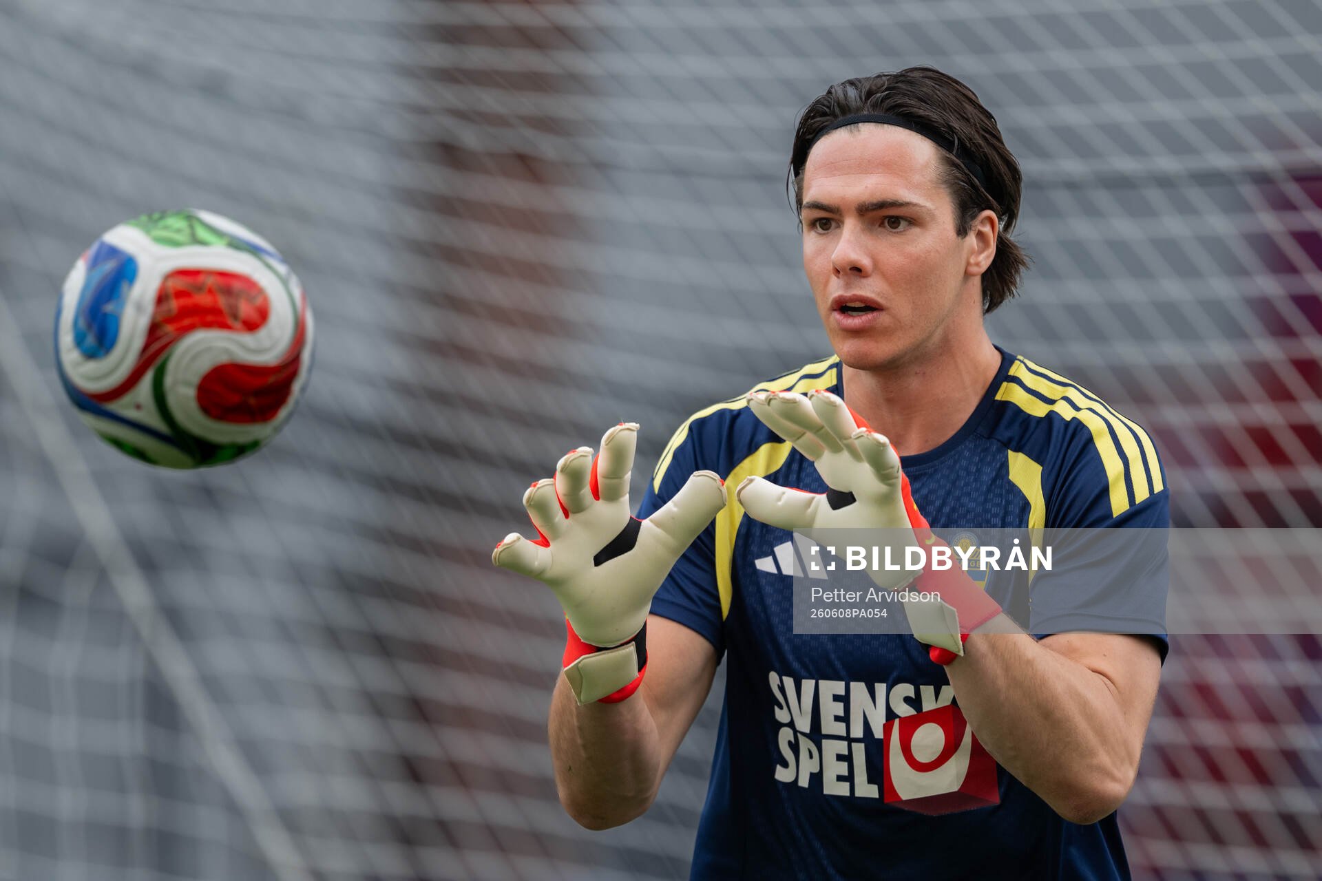 Goalkeeper Jacob Widell Zetterström of the Swedish