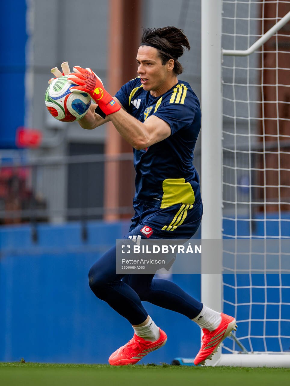 Goalkeeper Jacob Widell Zetterström of the Swedish