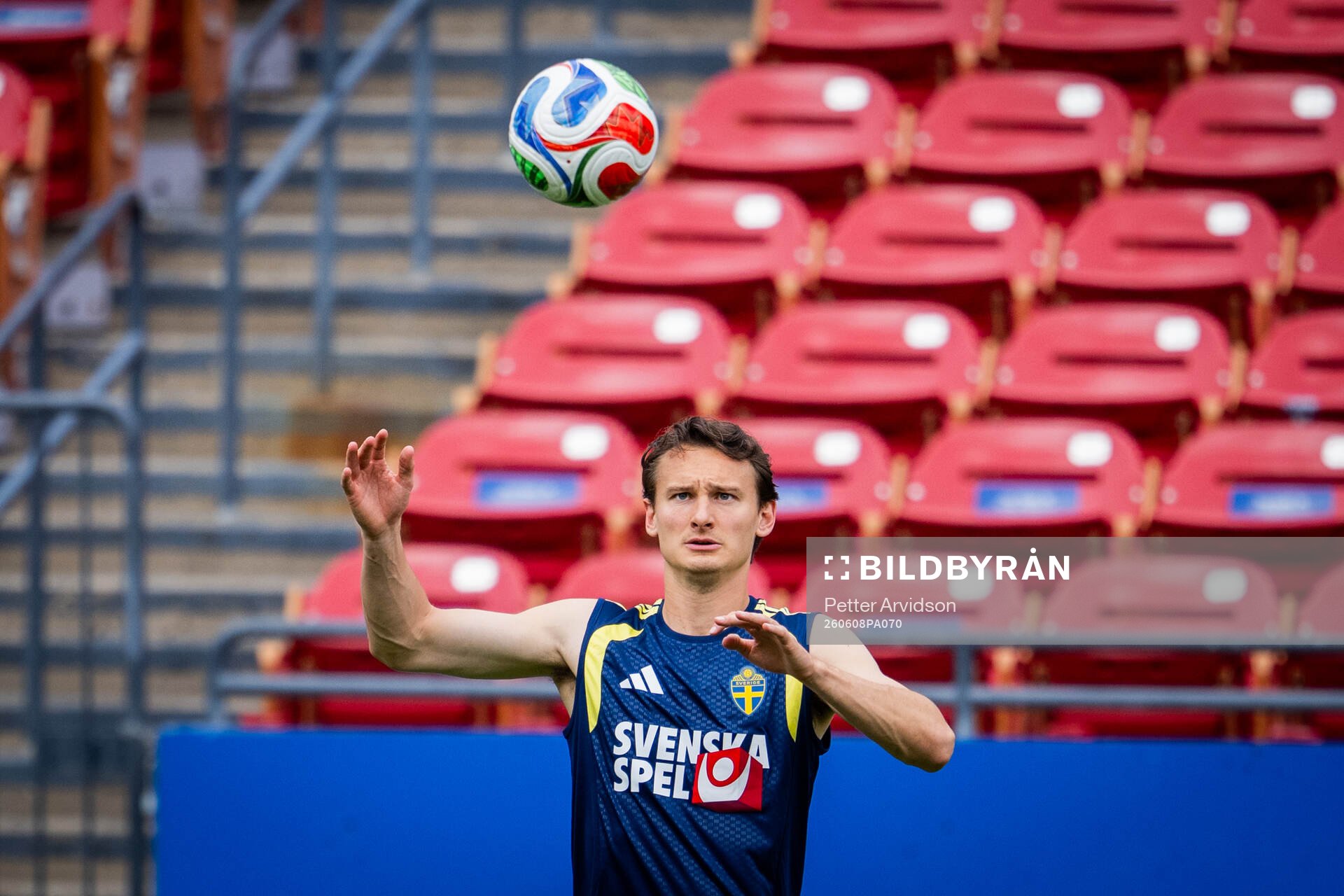 Hjalmar Ekdal of the Swedish national football team at a