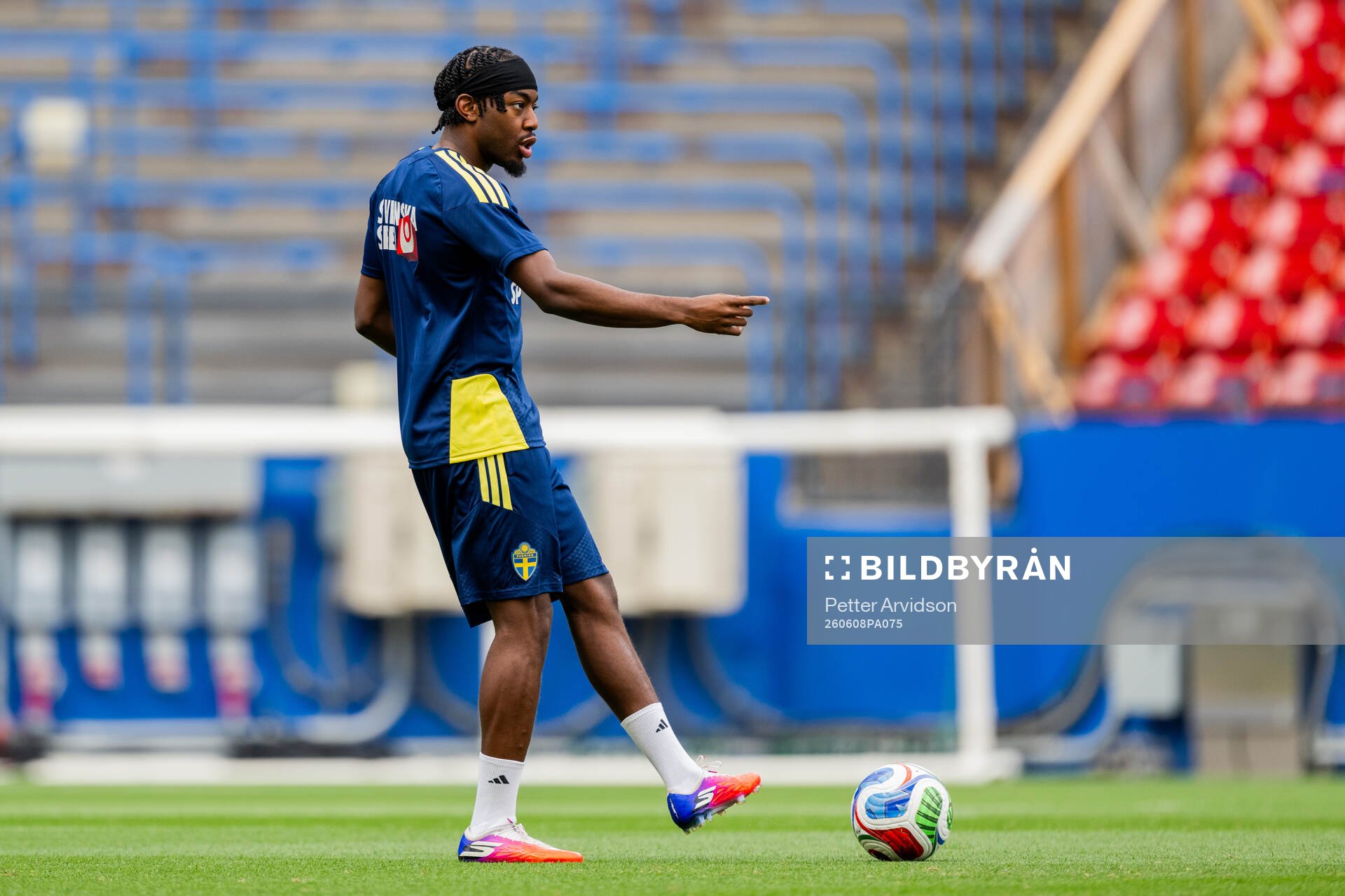 Anthony Elanga of the Swedish national football team at a