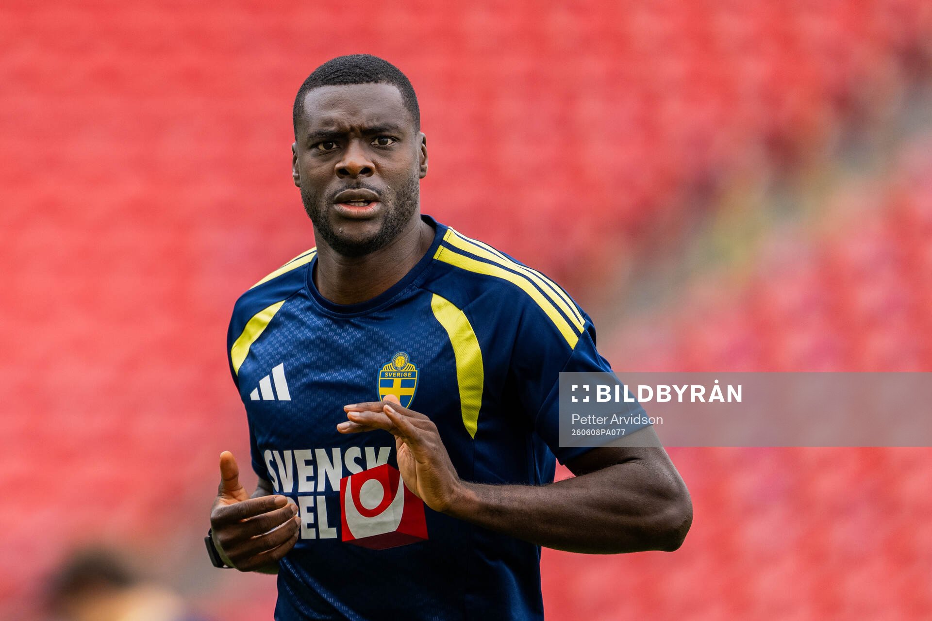 Ken Sema of the Swedish national football team at a
