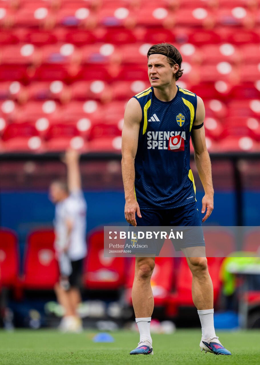 Mattias Svanberg of the Swedish national football team at a