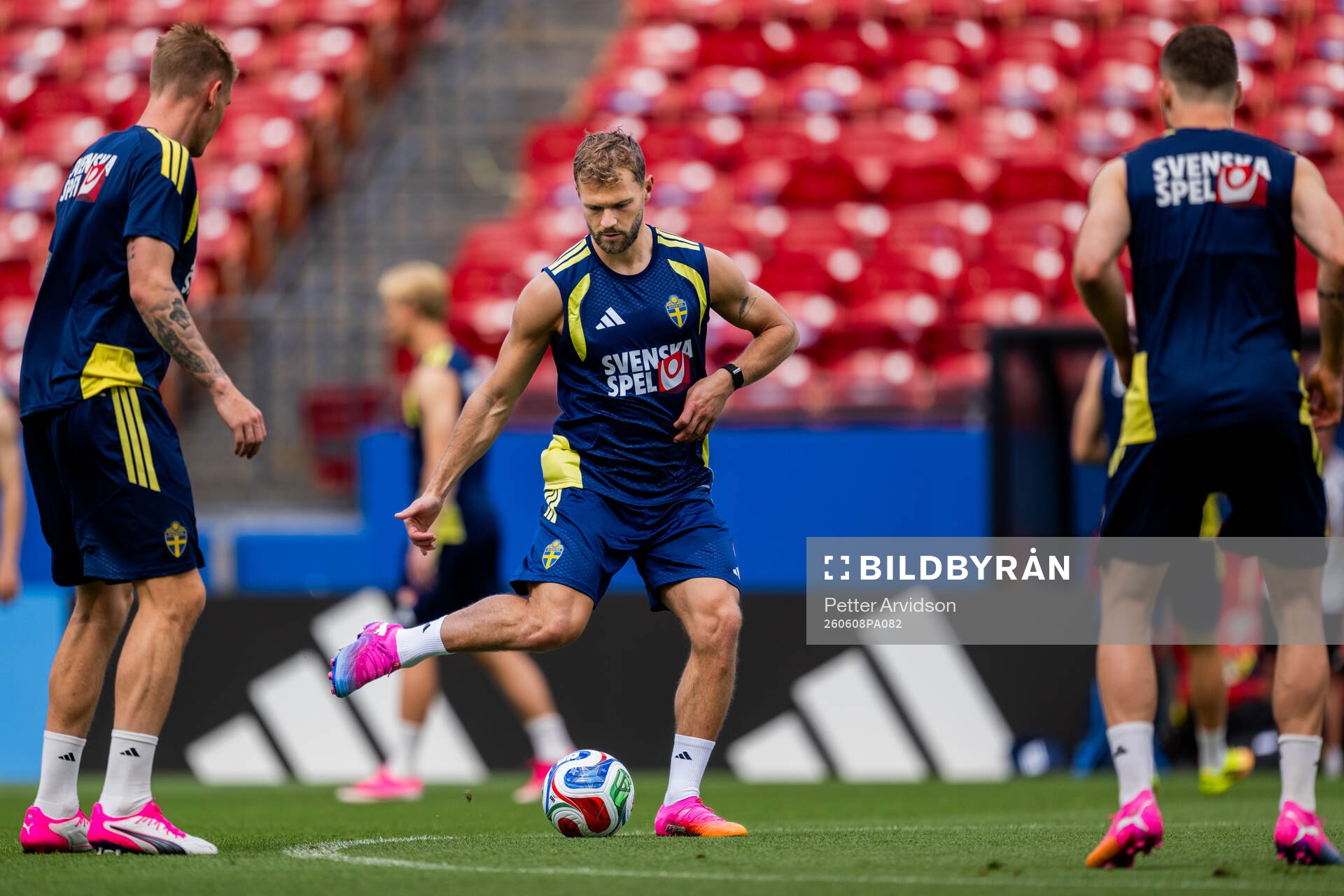 Jesper Karlström of the Swedish national football team at