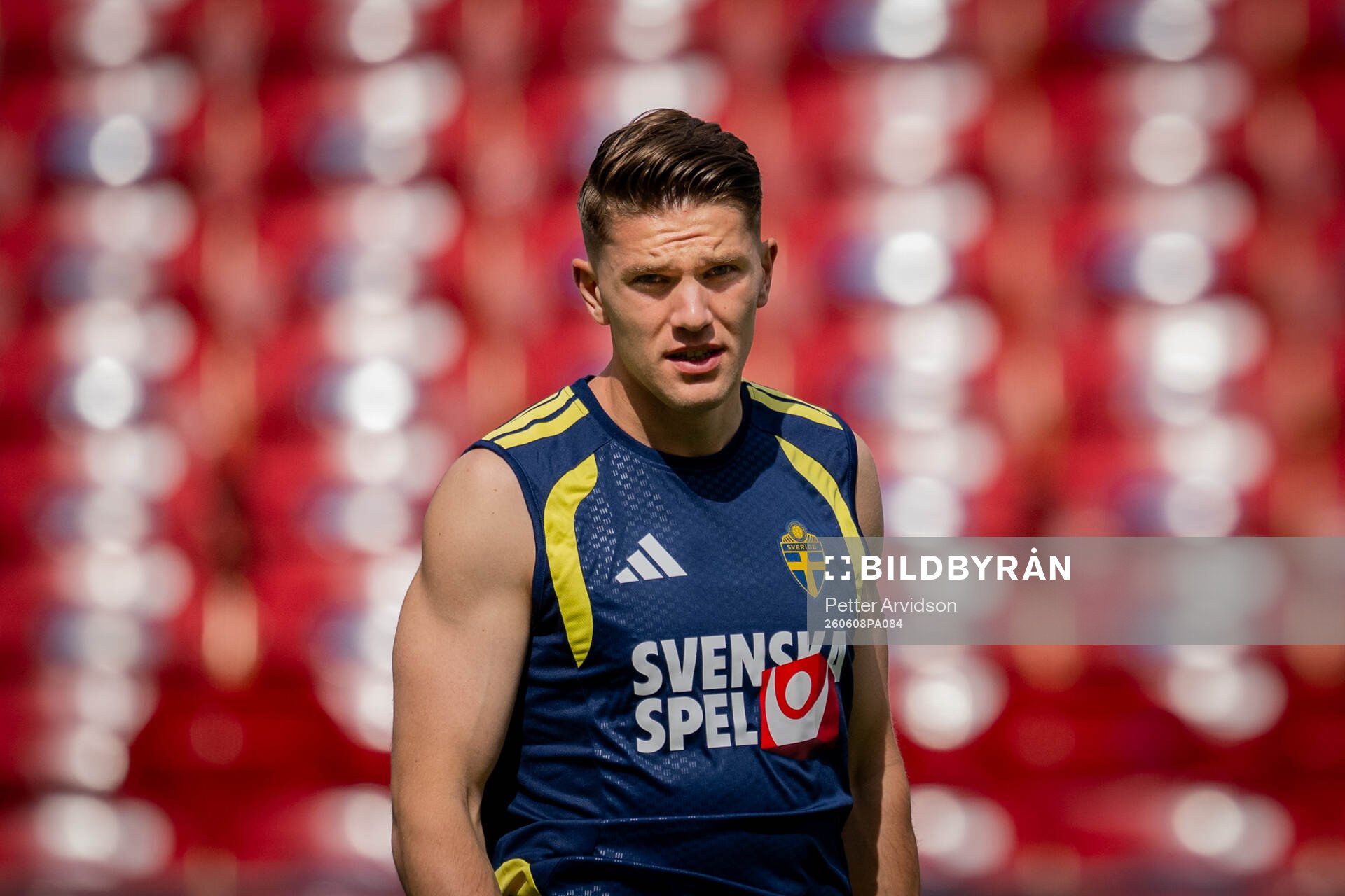 Viktor Gyökeres of the Swedish national football team at a