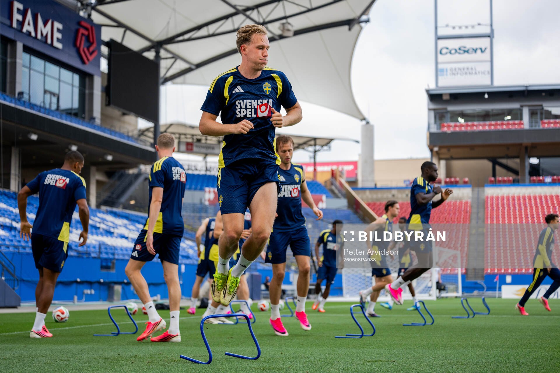 Herman Johansson of the Swedish national football team at a