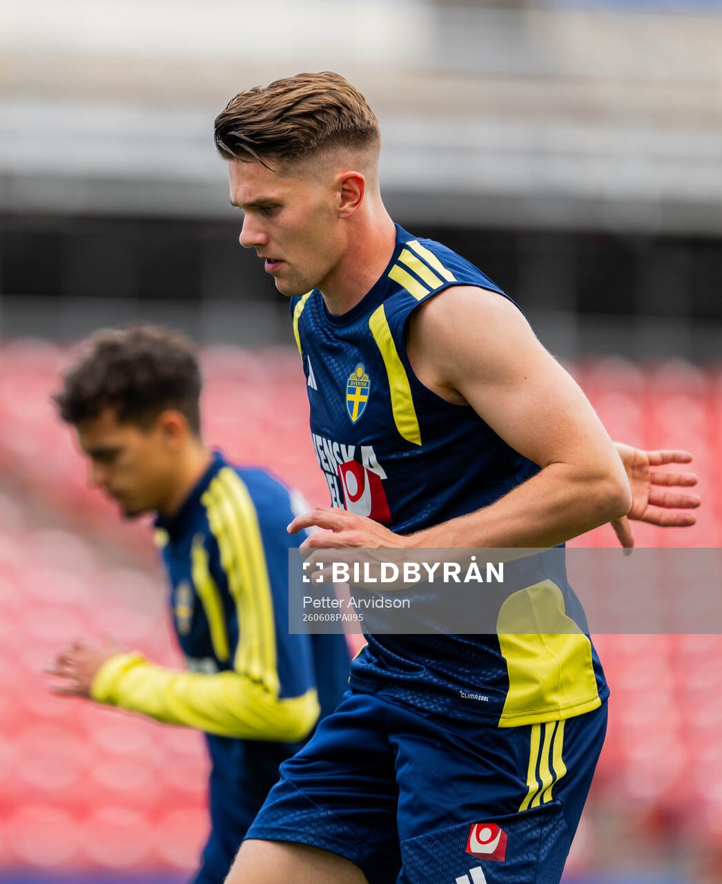 Viktor Gyökeres of the Swedish national football team at a