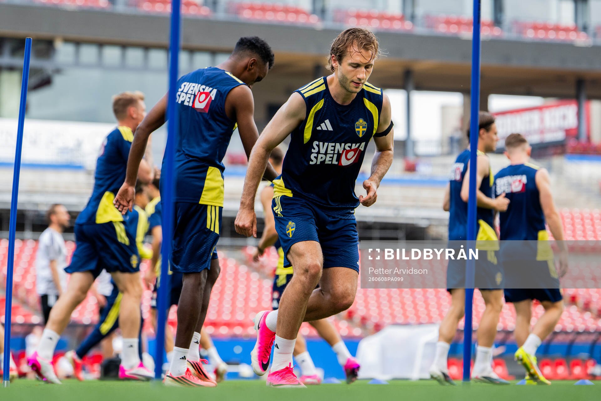 Benjamin Nygren of the Swedish national football team at a