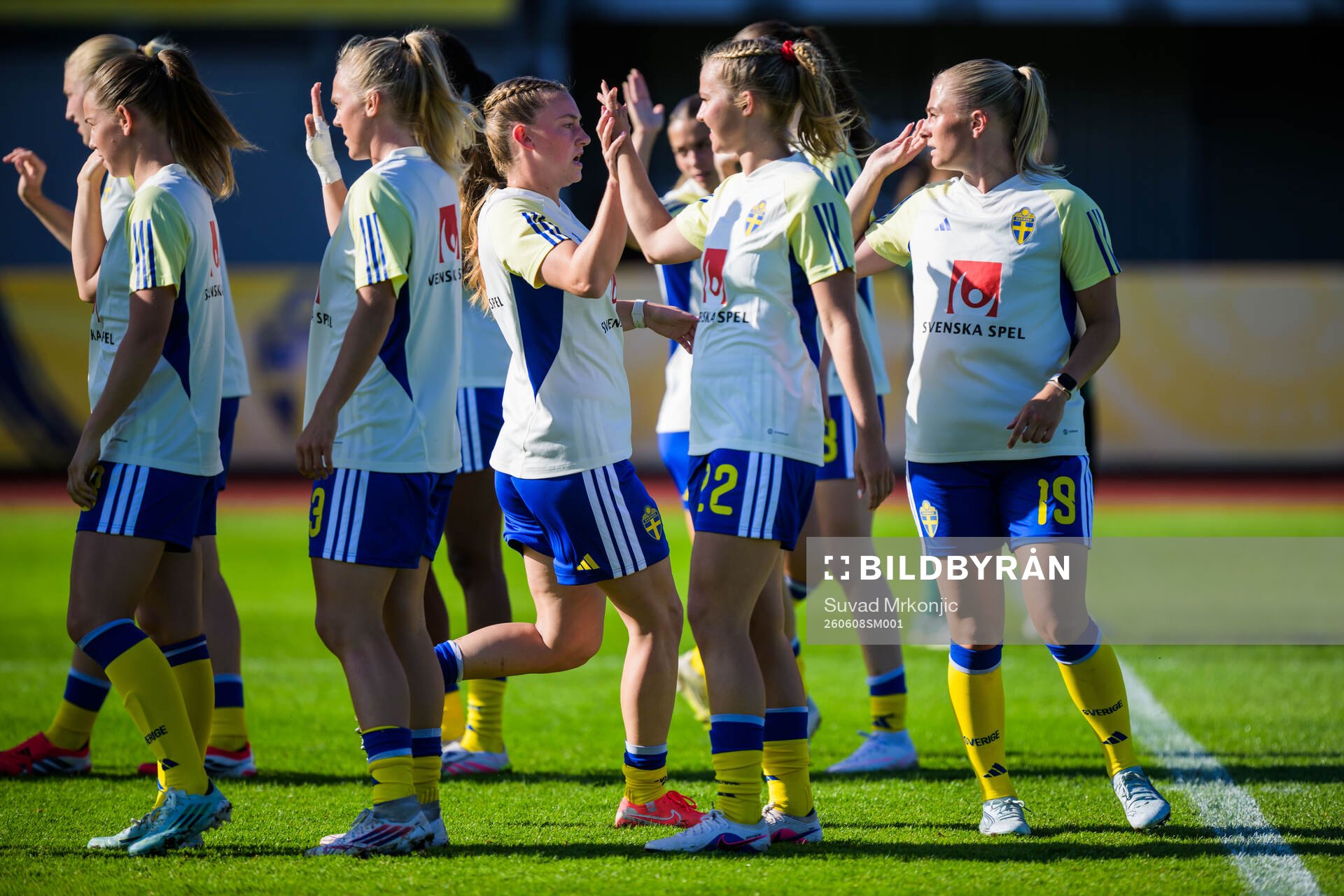 Agnes Mårtensson, Mathilde Janzen and Tuva Skoog of Sweden