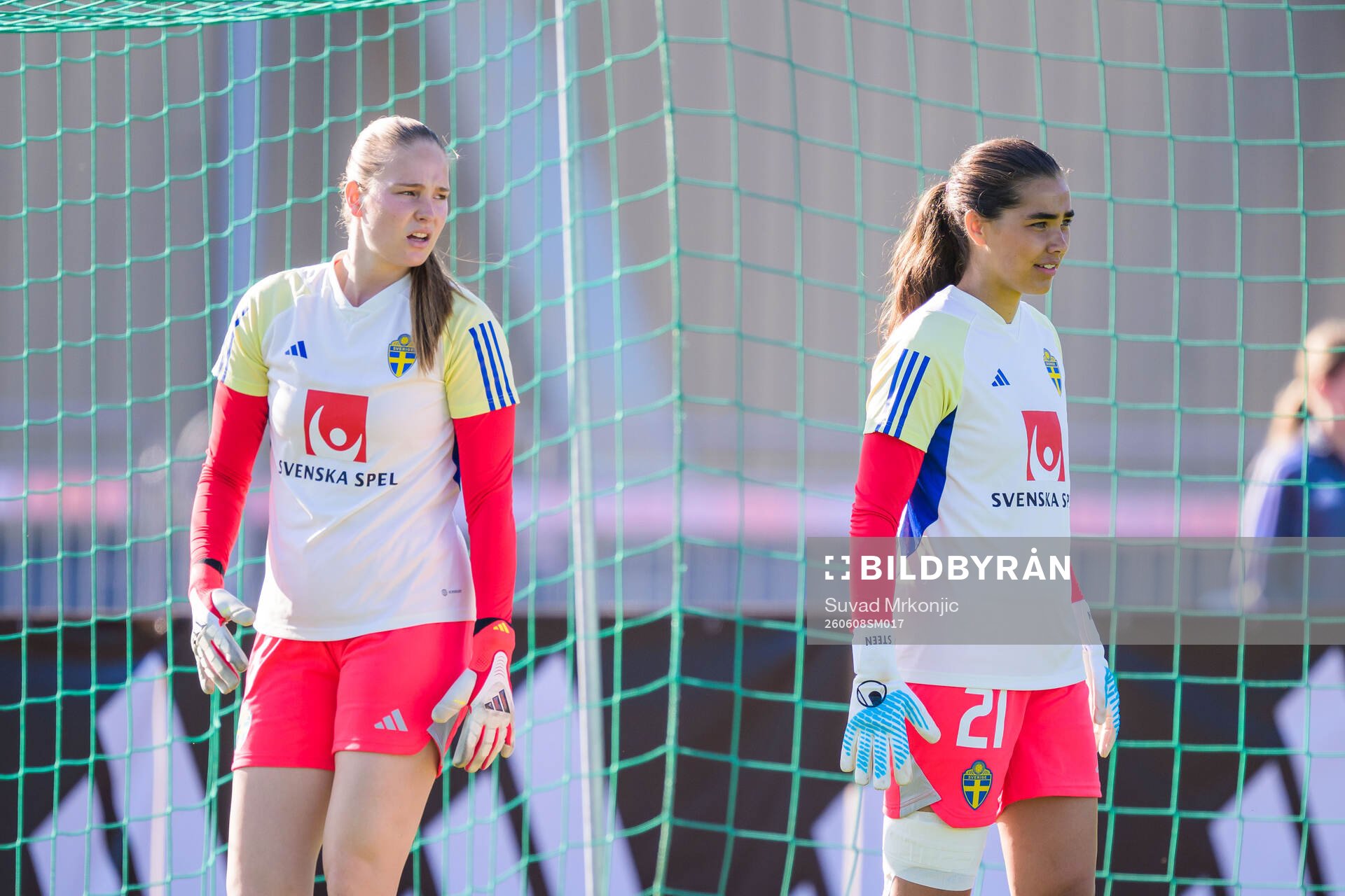 Goalkeeper Elvira Björklund and Goalkeeper Ebba Steen of