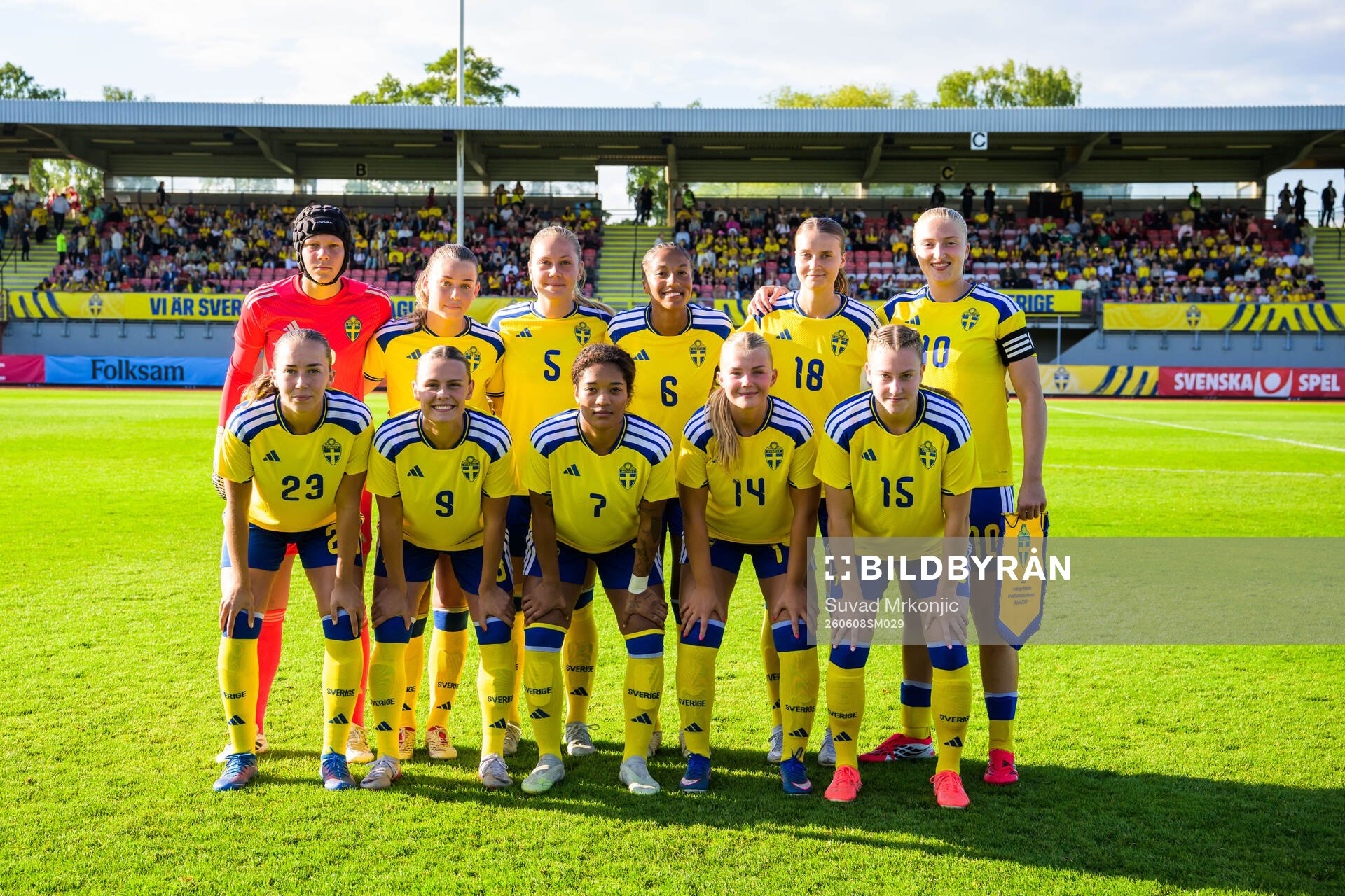 Sweden’s starting eleven