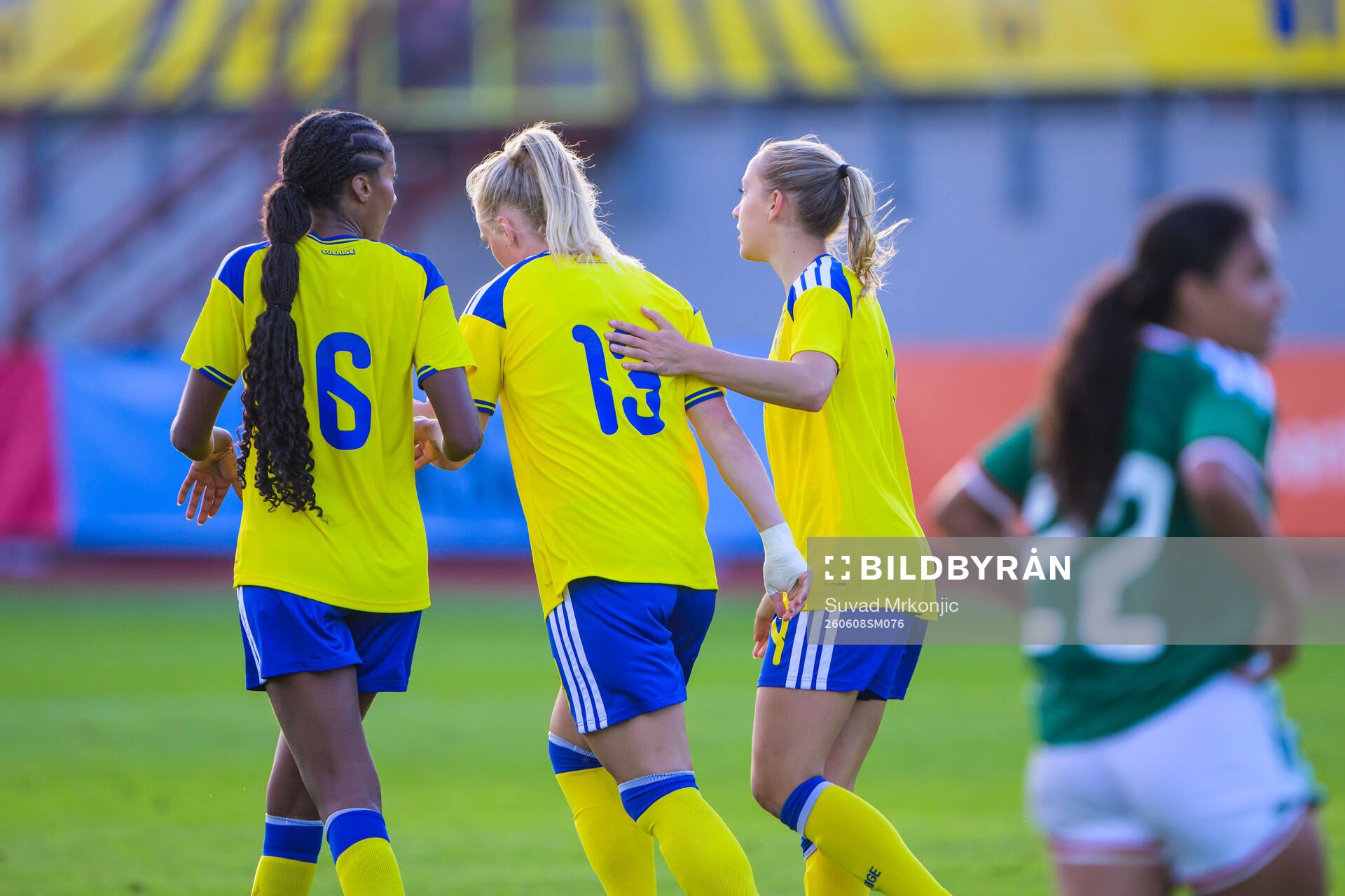 Cassandra Bogere, Molly Johansson and Sara Eriksson of