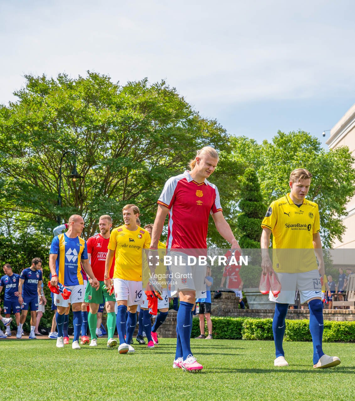 Erling Braut Haaland and Jens Petter Hauge of the Norwegian