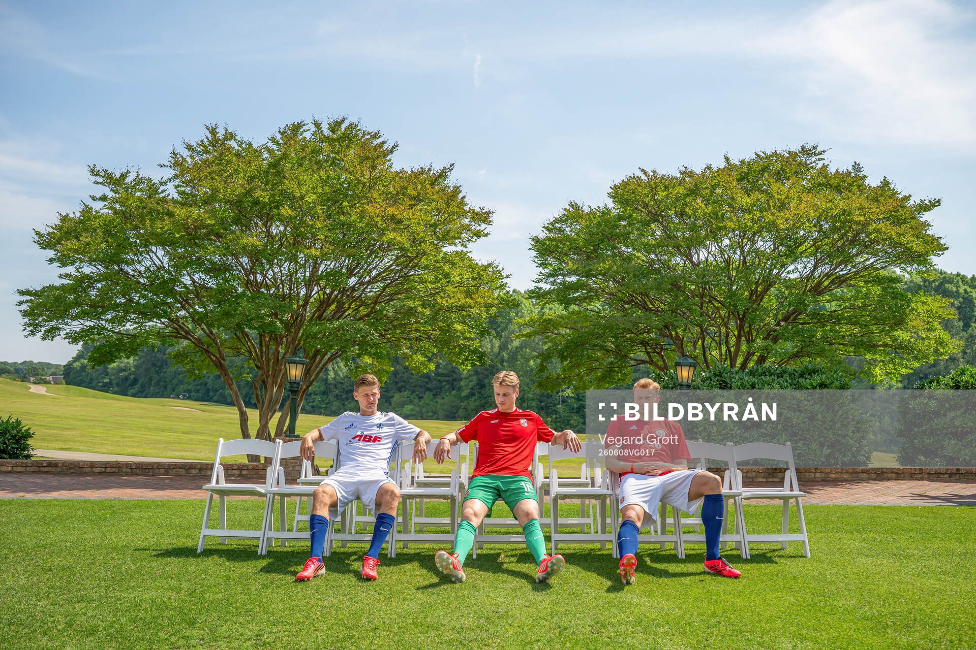 David Møller Wolfe, goalkeeper Sander Tangvik and Sondre