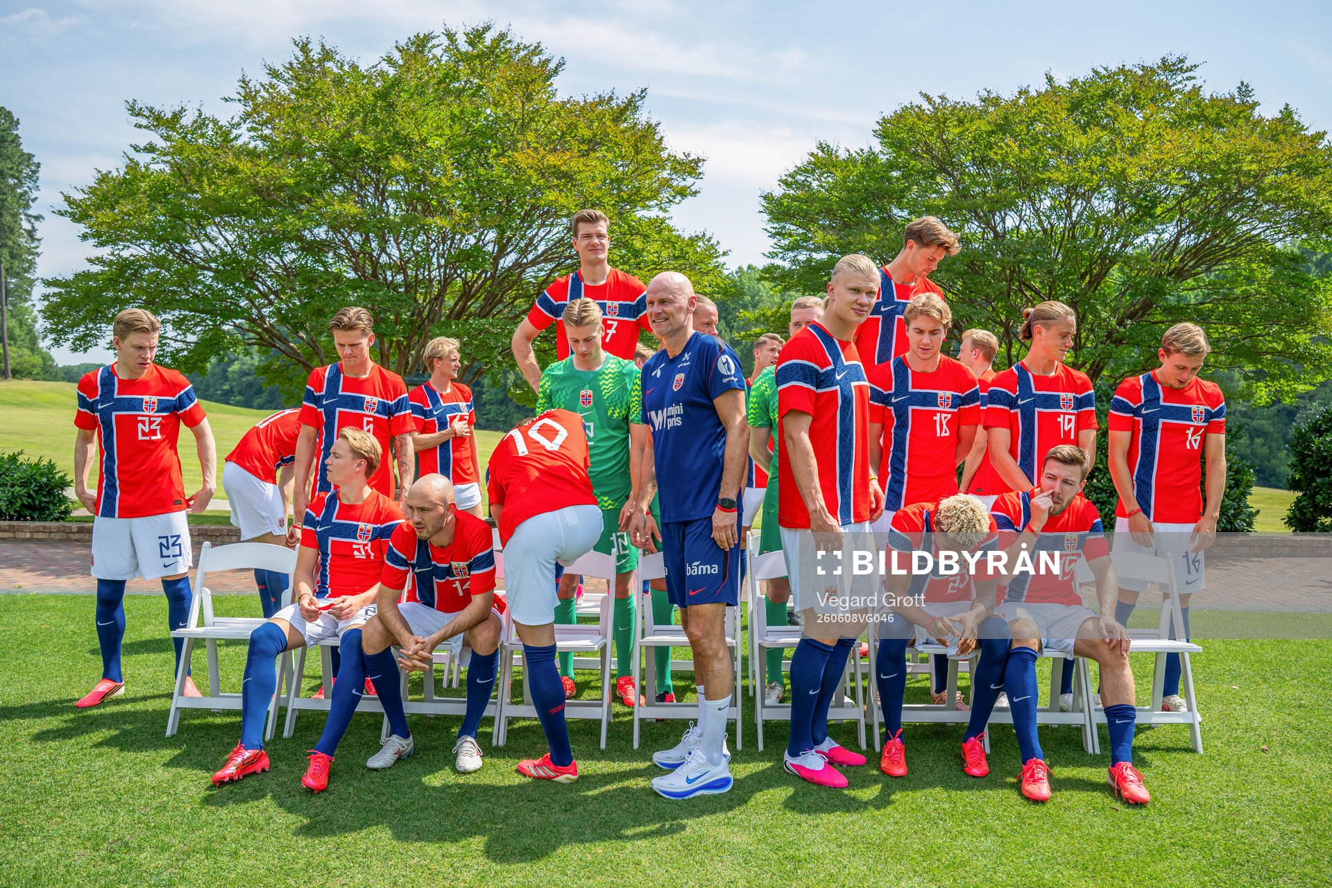 Alexander Sørloth, head coach Ståle Solbakken, Erling