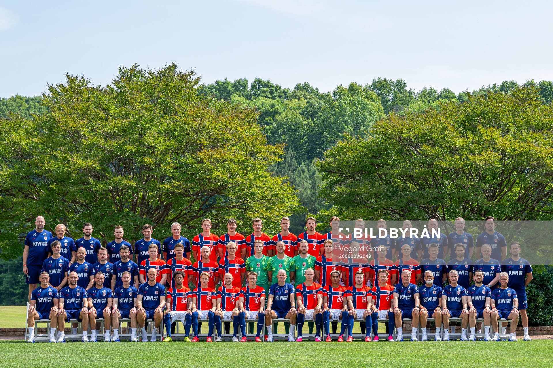 Players and staff of the Norwegian national football team