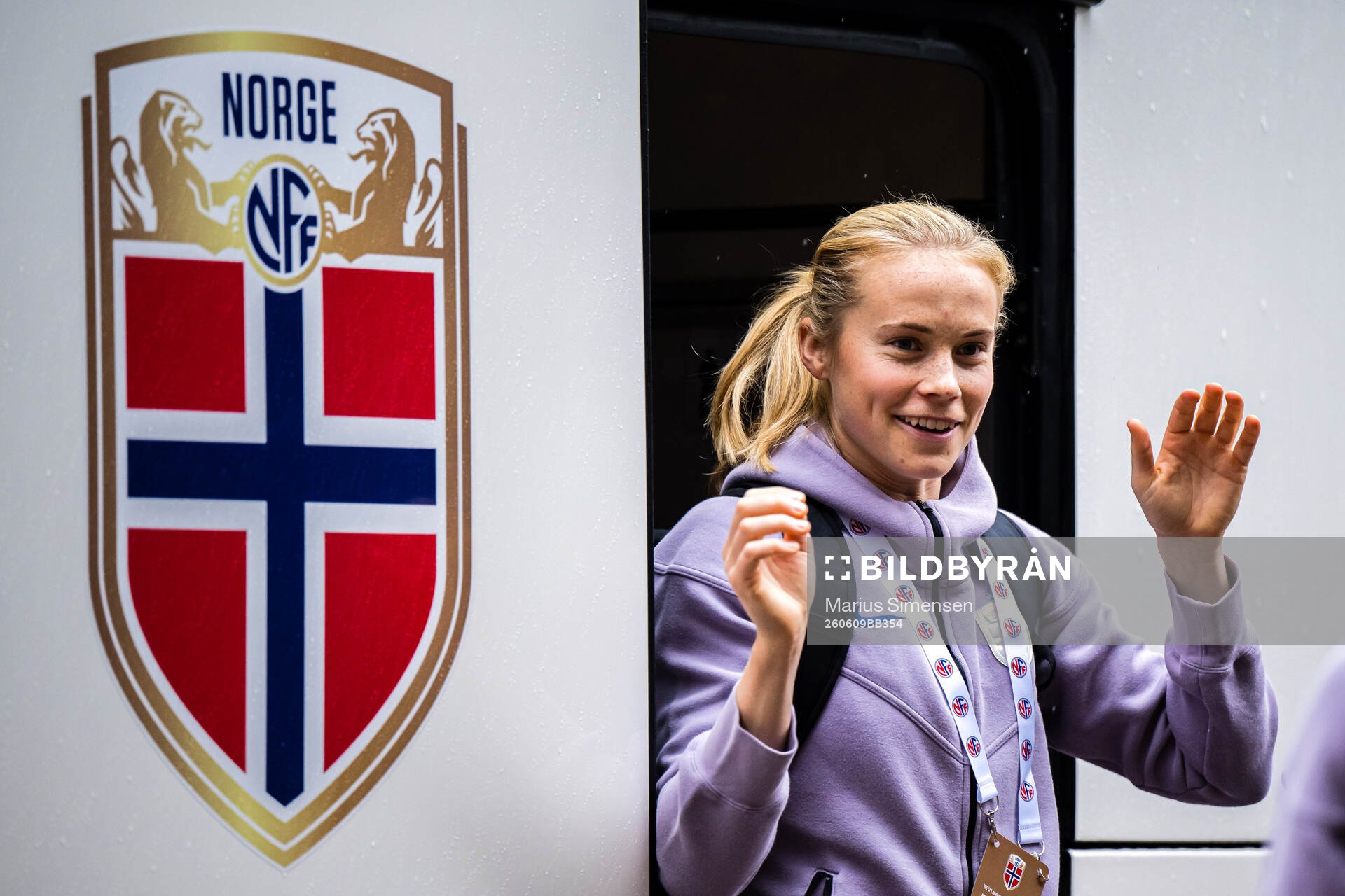 Julie Blakstad of Norway arrives