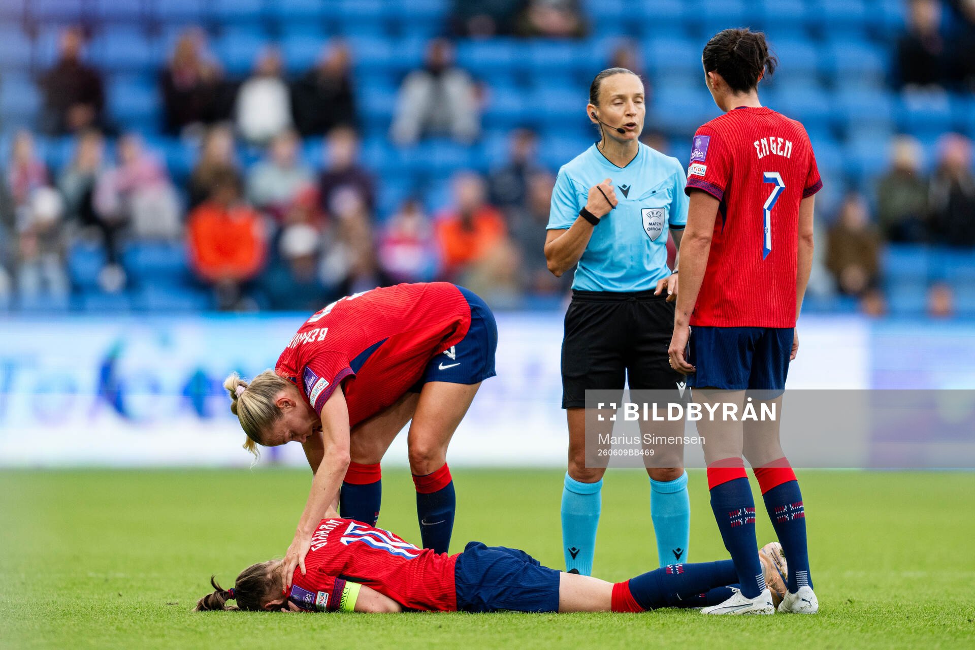 Caroline Graham Hansen of Norway lying down