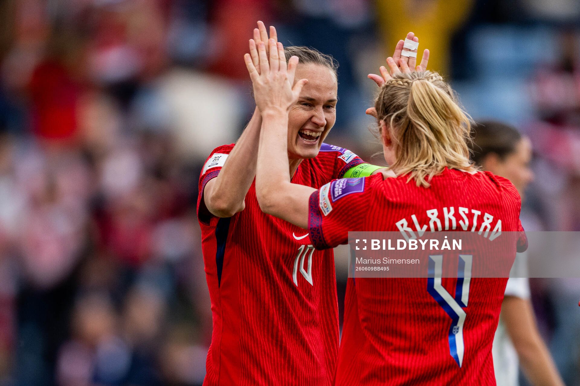 Caroline Graham Hansen and Julie Blakstad of Norway