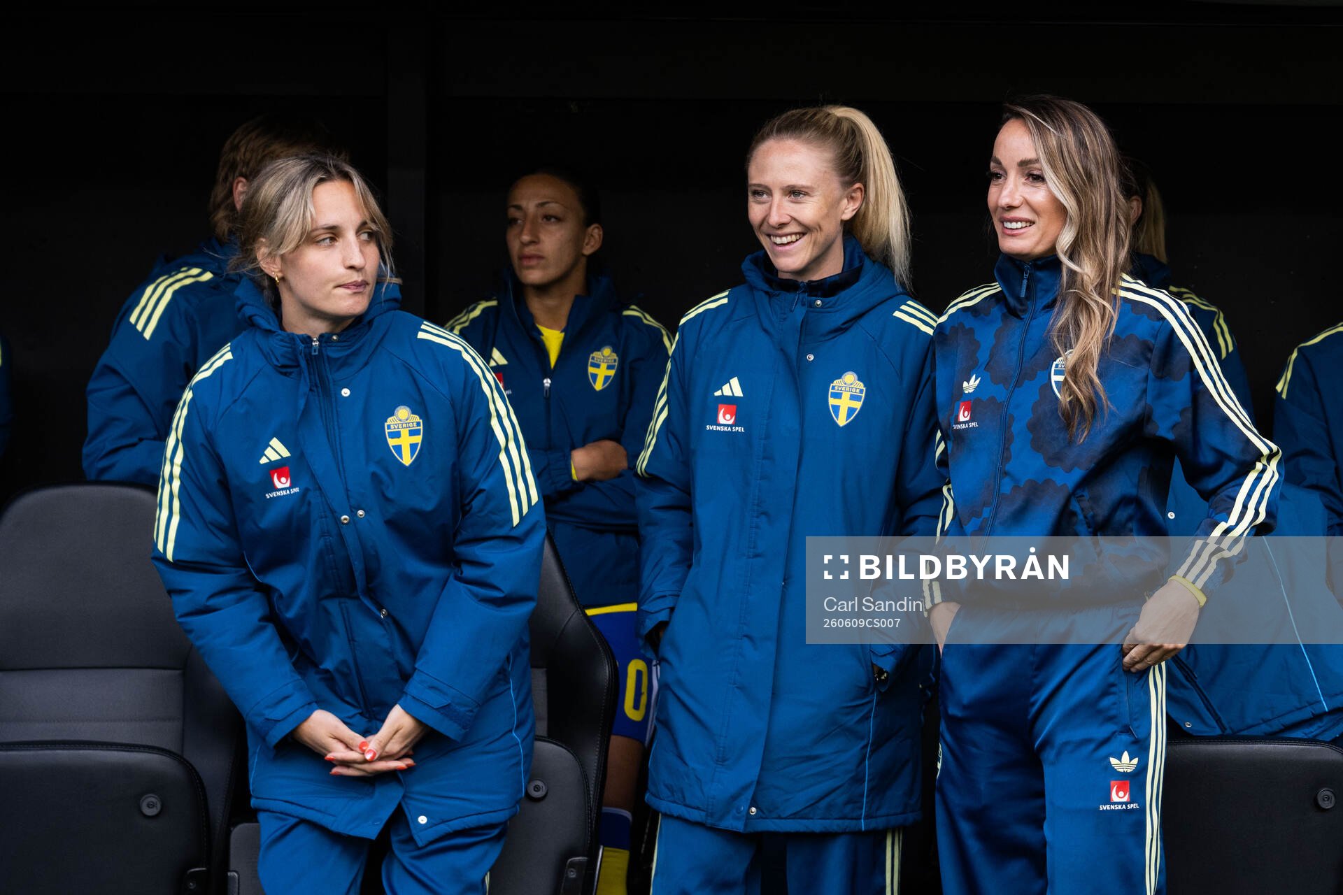 Nathalie Björn, Rebecka Blomqvist and Kosovare Asllani of