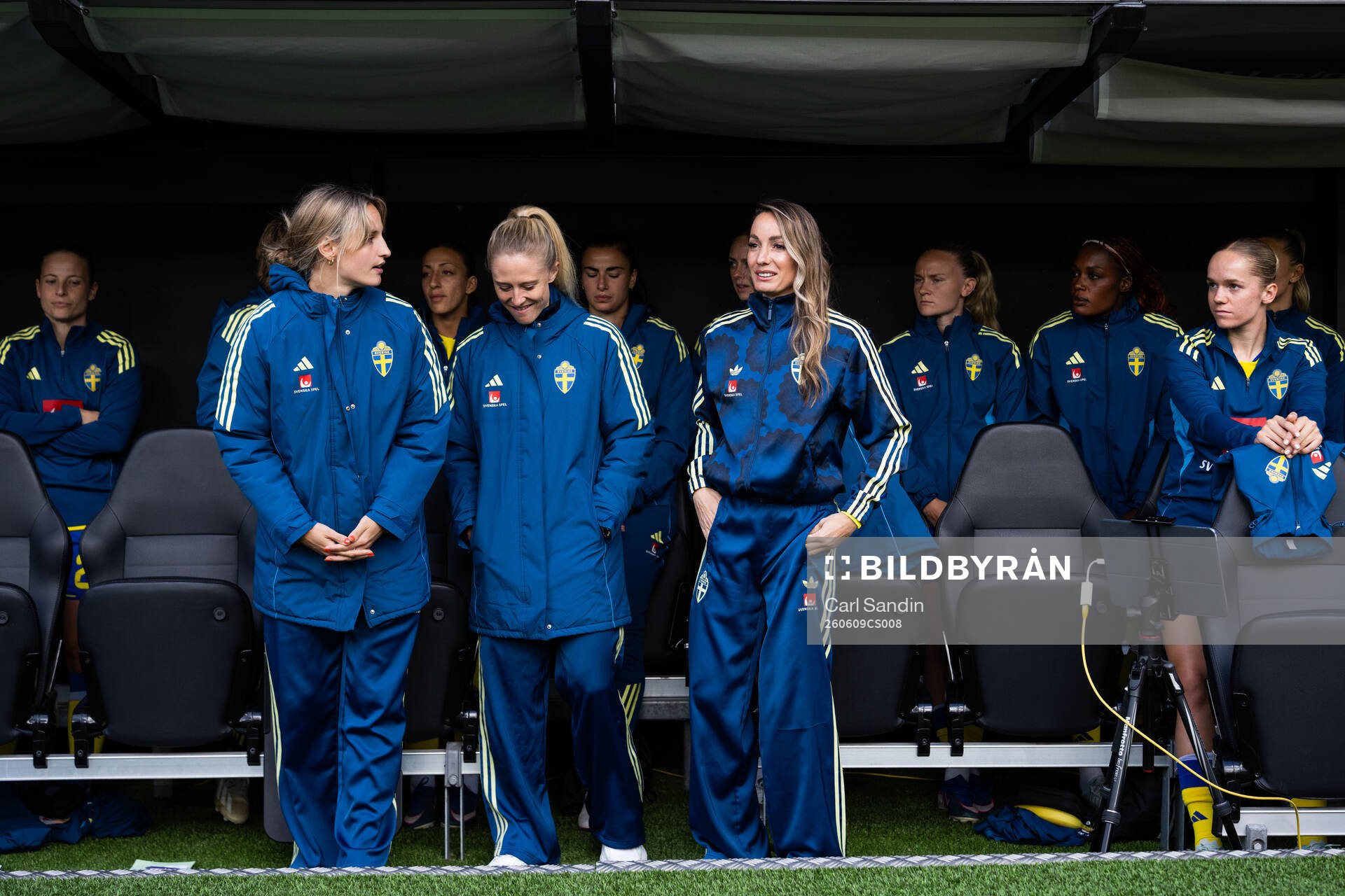 Nathalie Björn, Rebecka Blomqvist and Kosovare Asllani of