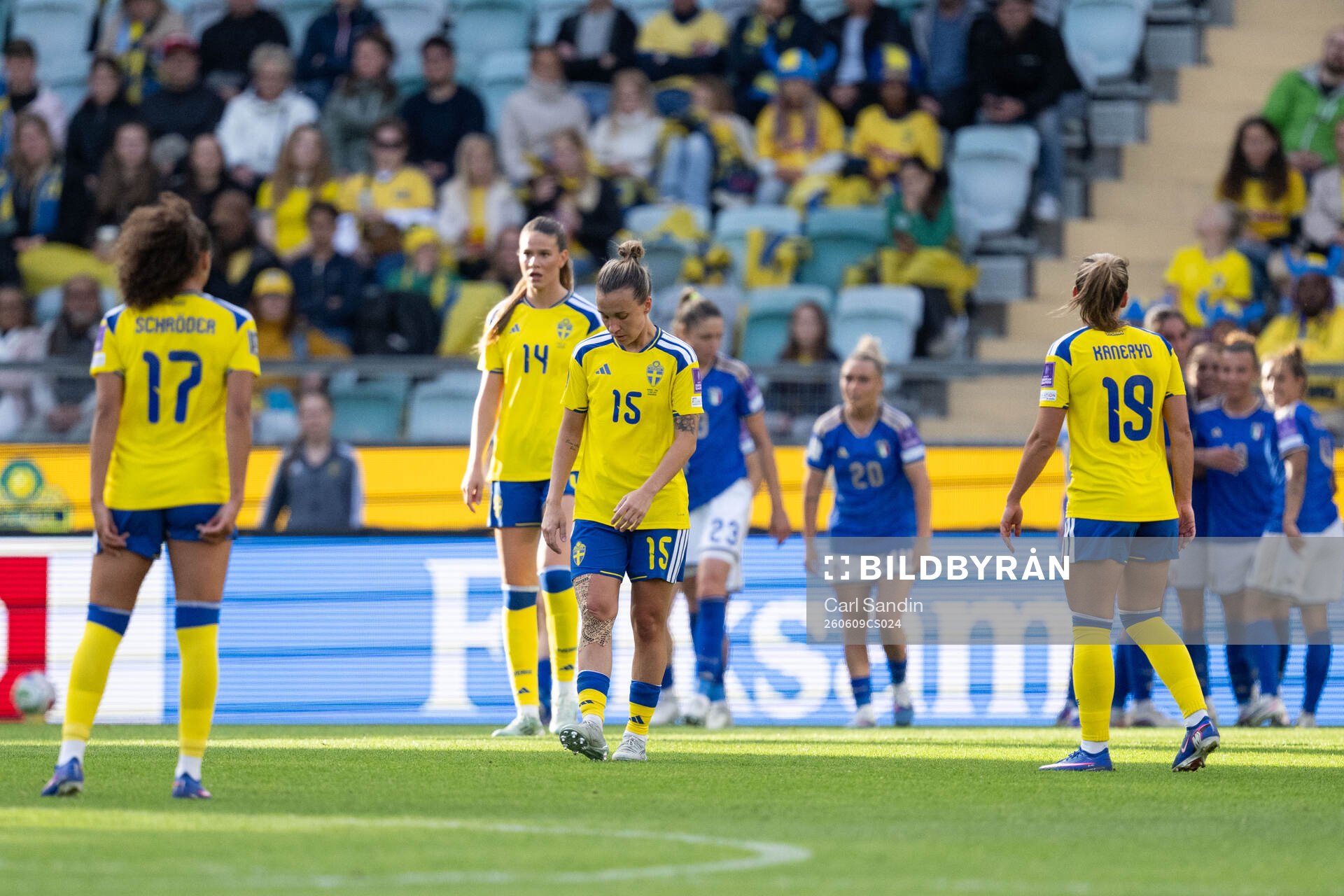 Julia Zigiotti Olme of Sweden looks dejected