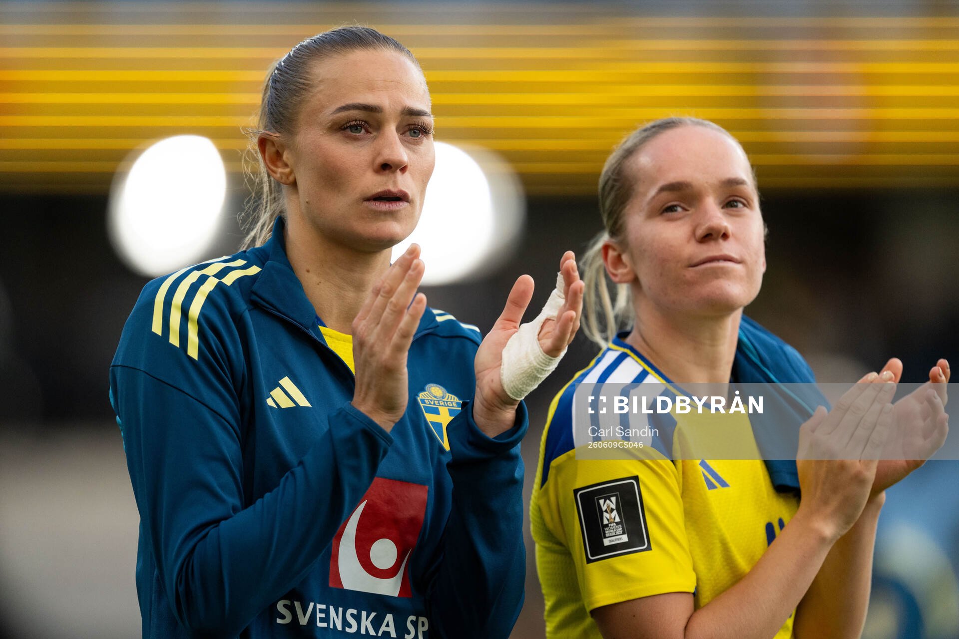 Fridolina Rolfö and Hanna Lundkvist of Sweden