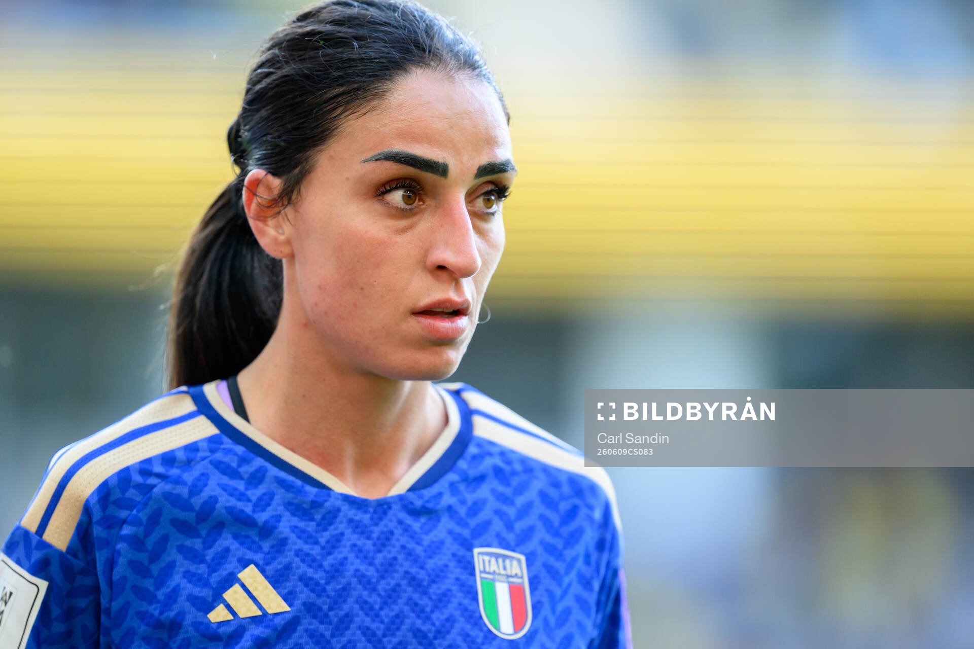 Martina Piemonte of Italy looks dejected