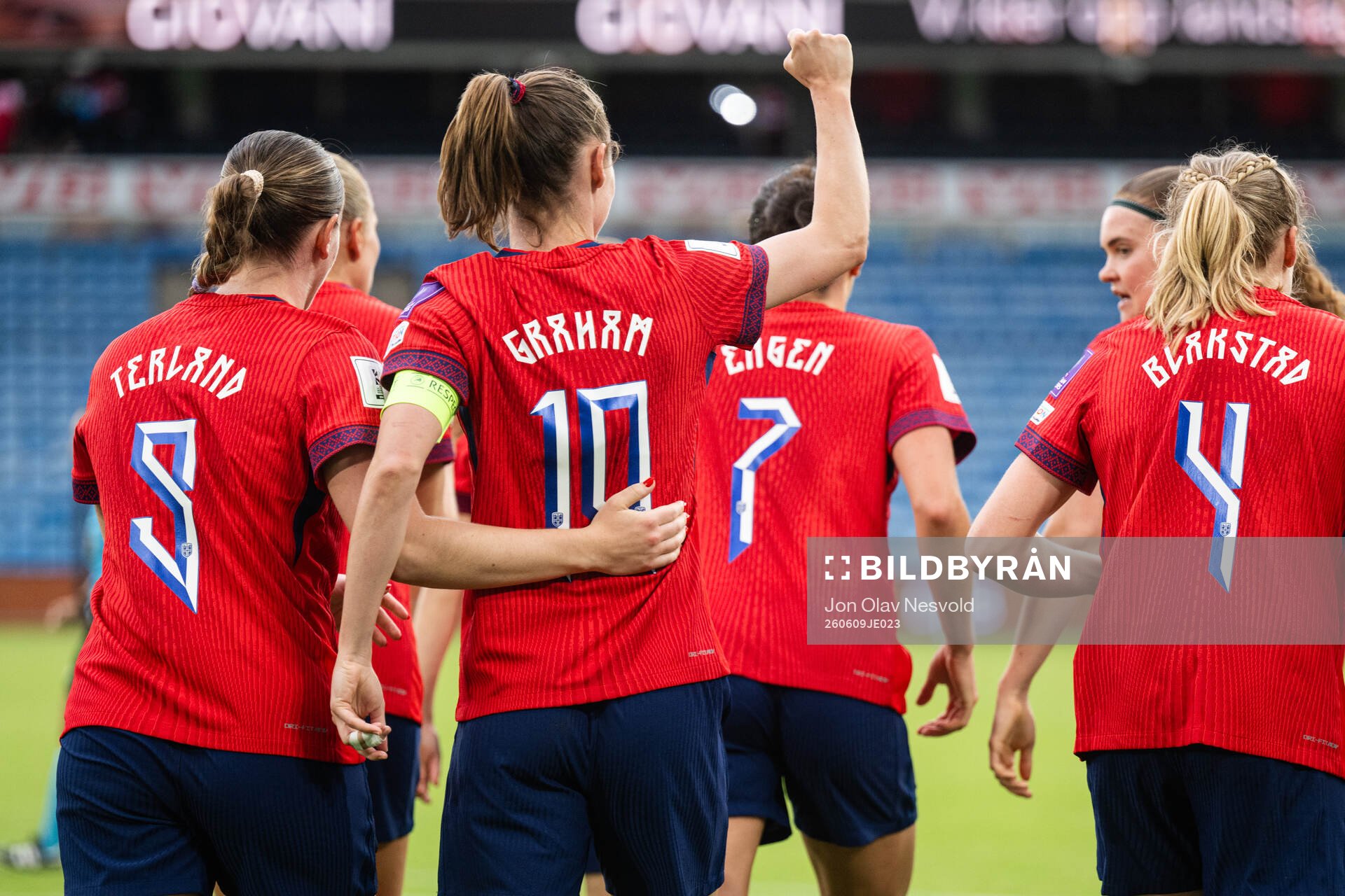 Elisabeth Terland and Cathinka Tandberg of Norway celebrates