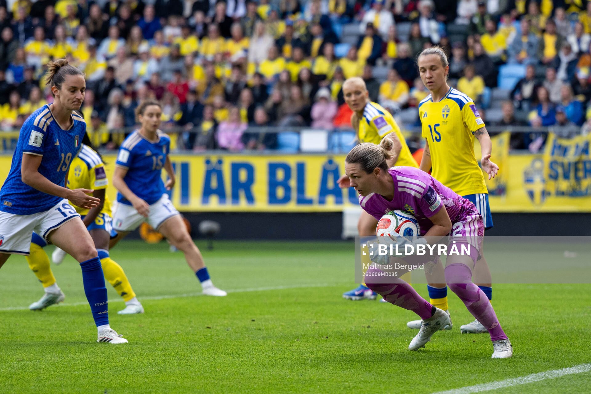 Goalkeeper Jennifer Falk of Sweden