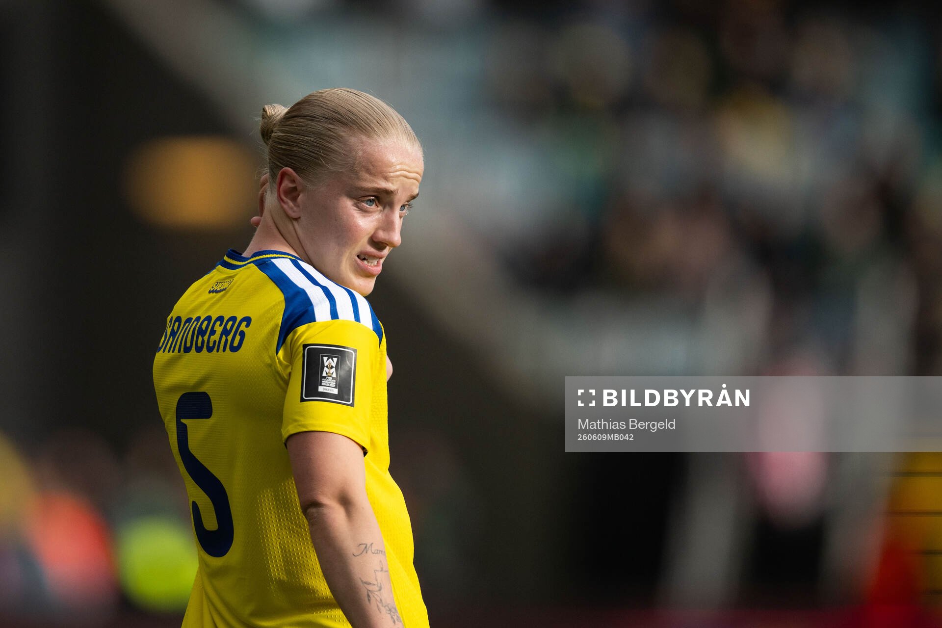 Anna Sandberg of Sweden looks dejected