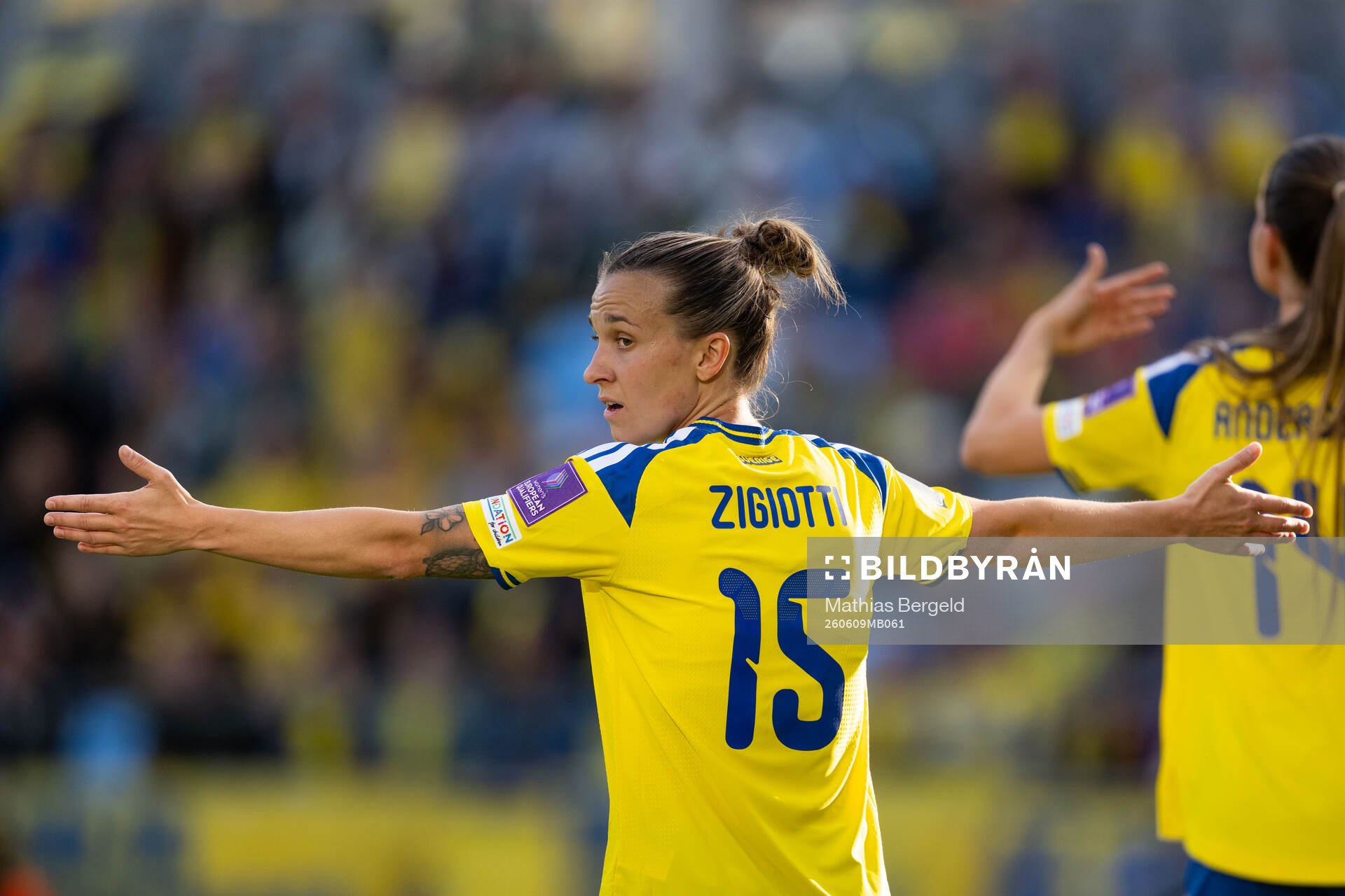 Julia Zigiotti Olme of Sweden looks dejected