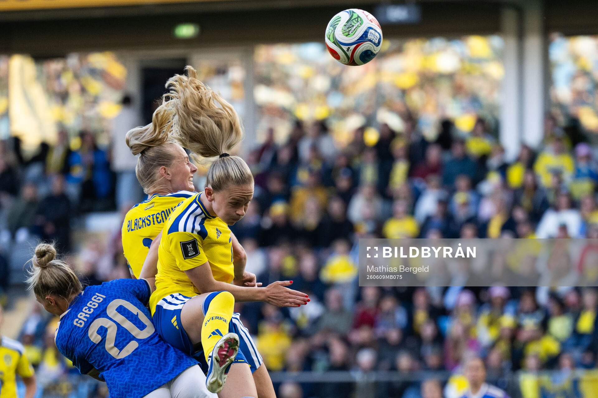 Giada Greggi of Italy against Stina Blackstenius and