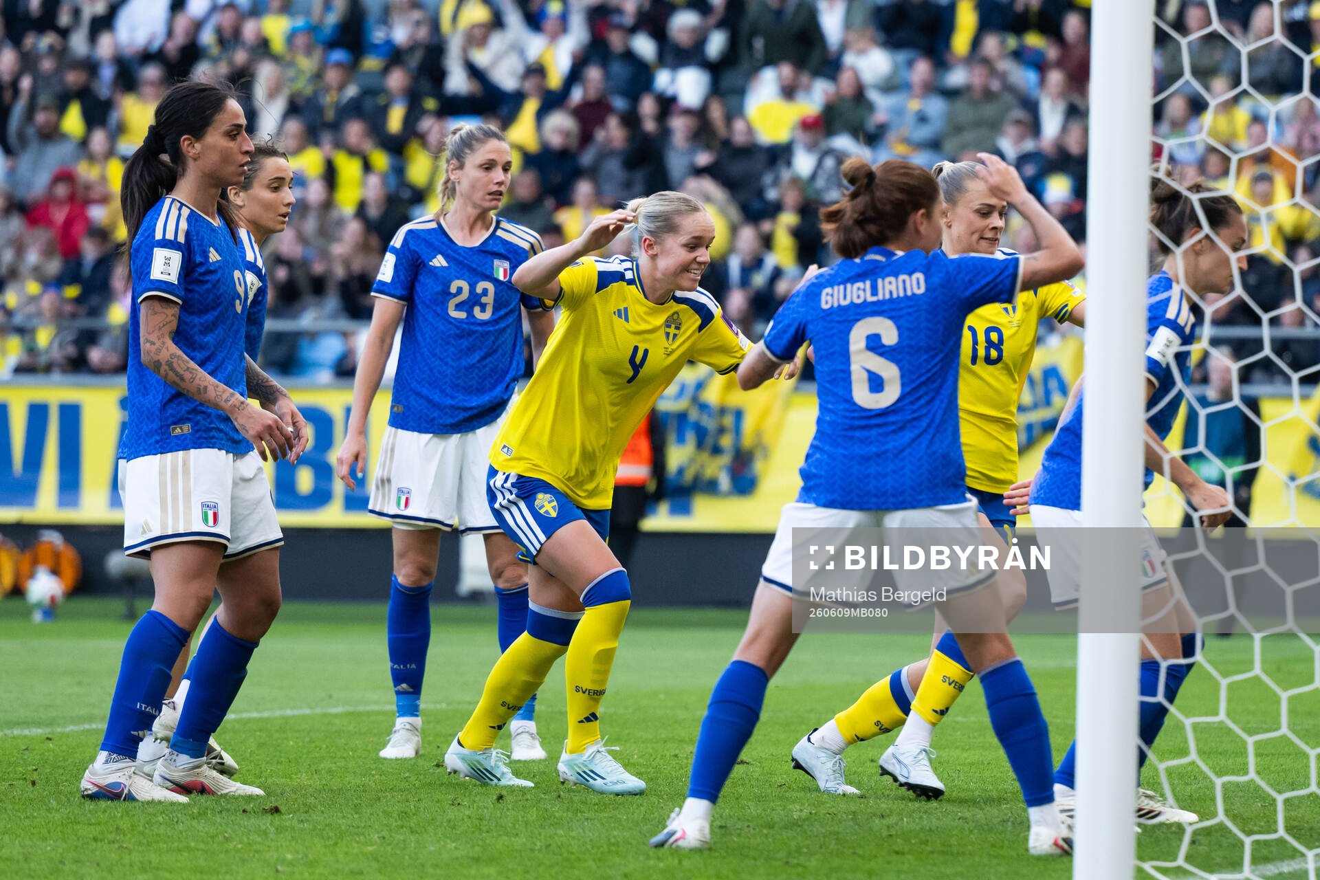 Hanna Lundkvist of Sweden celebrates