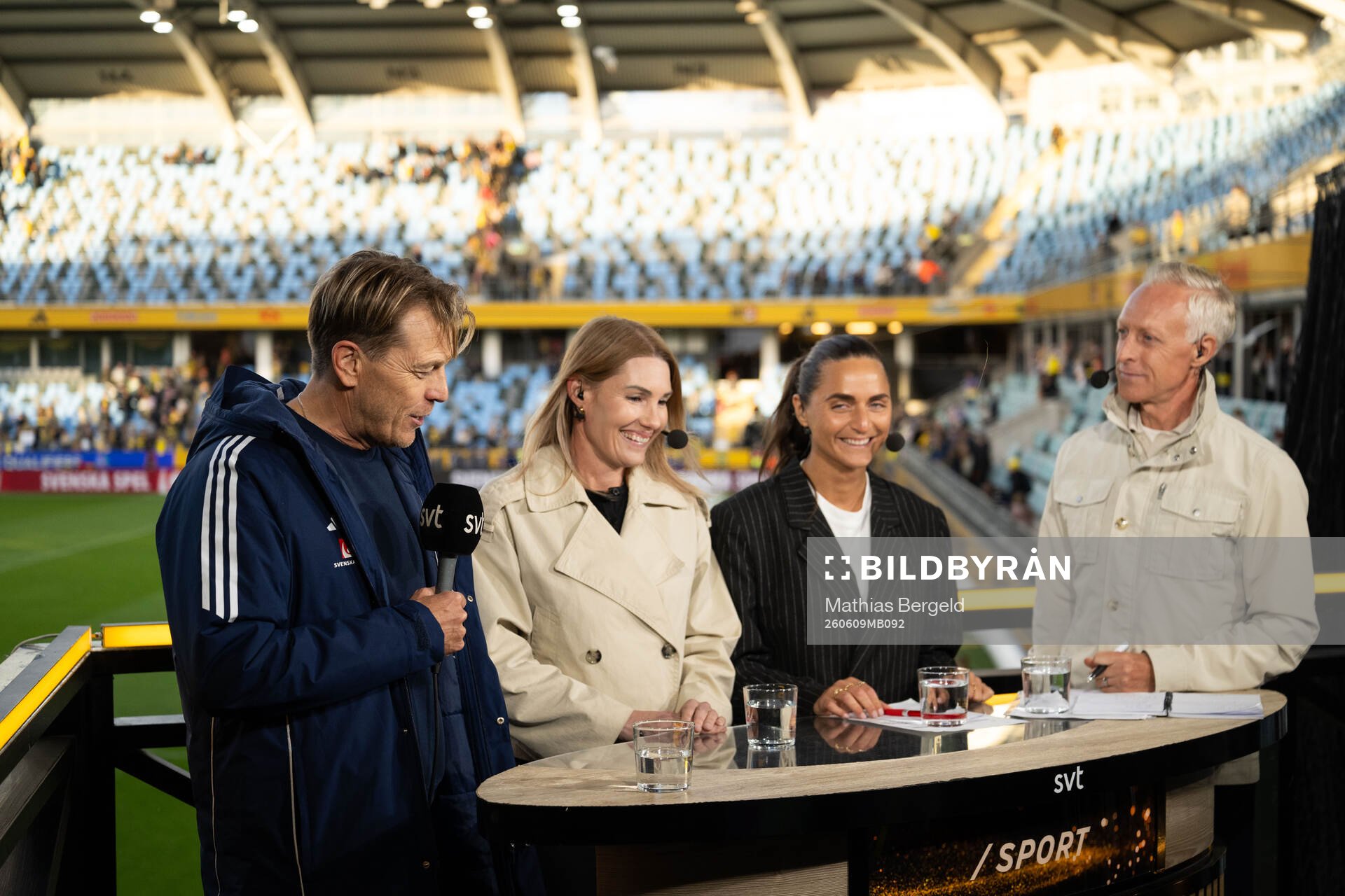 Head coach Tony Gustavsson of Sweden in TV studio of SVT