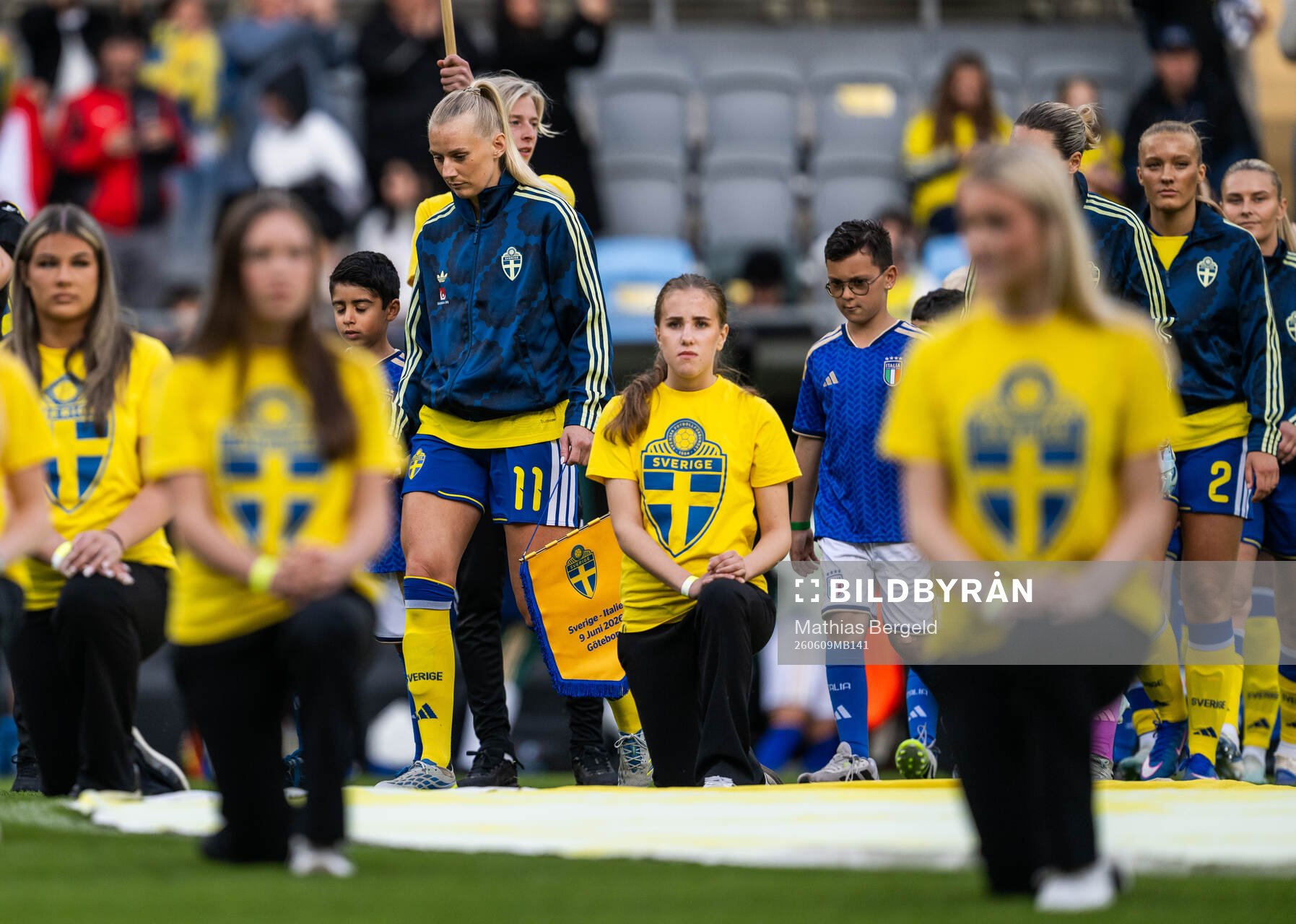 Stina Blackstenius of Sweden enters the pitch
