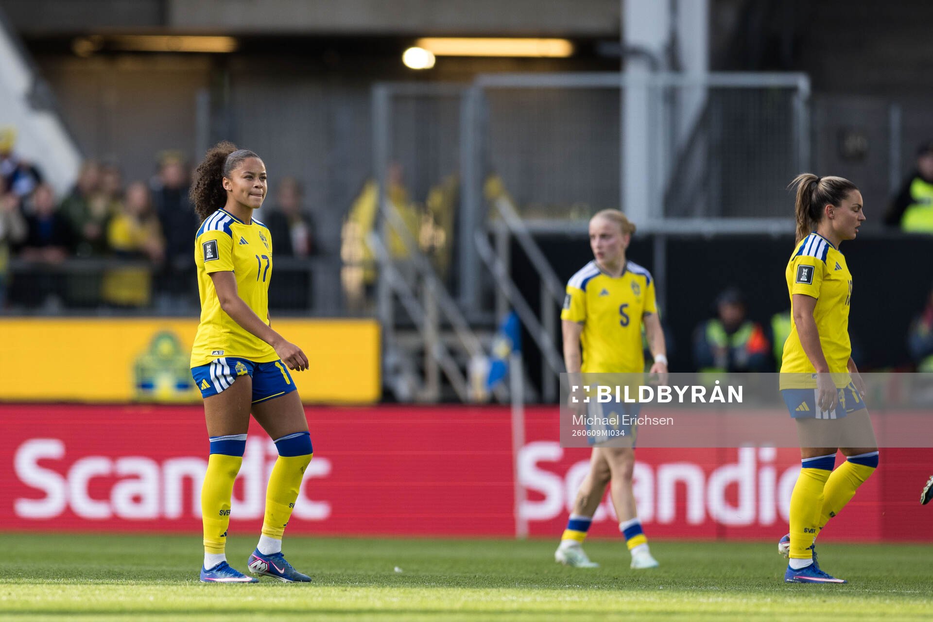 Felicia Schröder of Sweden looks dejected