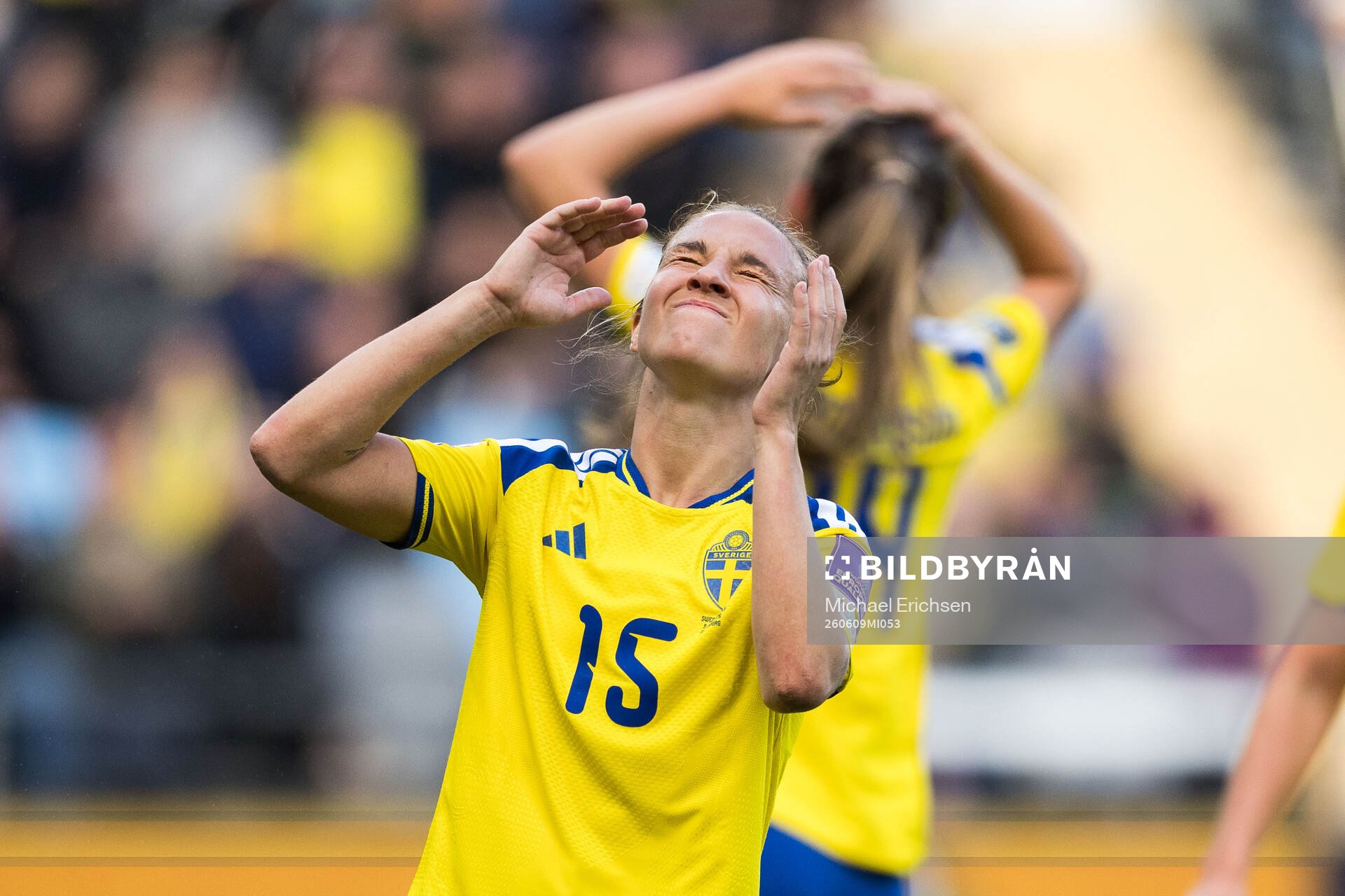Julia Zigiotti Olme of Sweden looks dejected