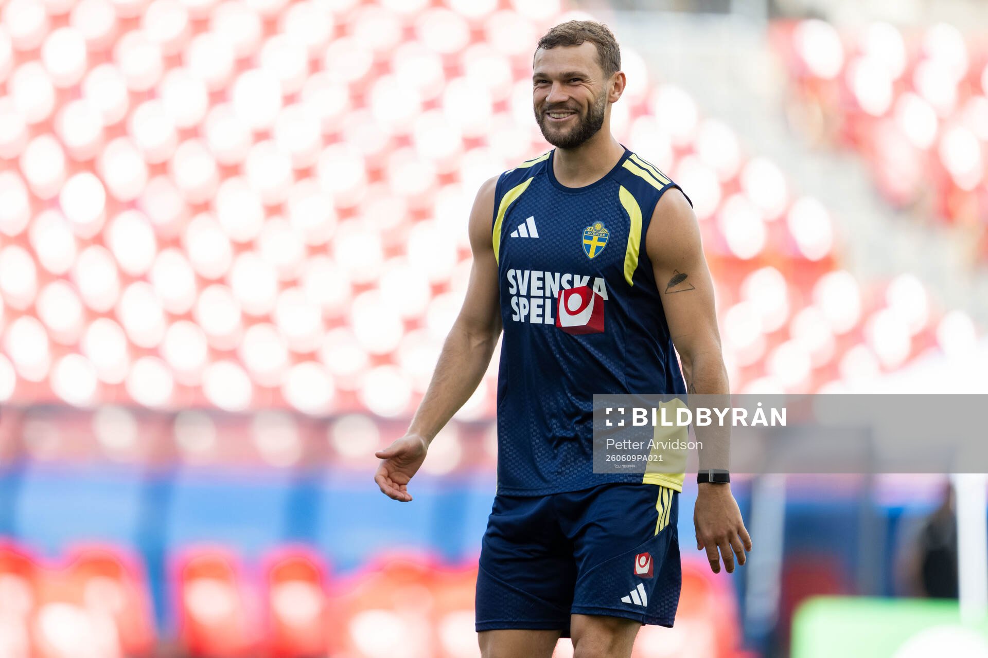 Jesper Karlström of the Swedish national football team at