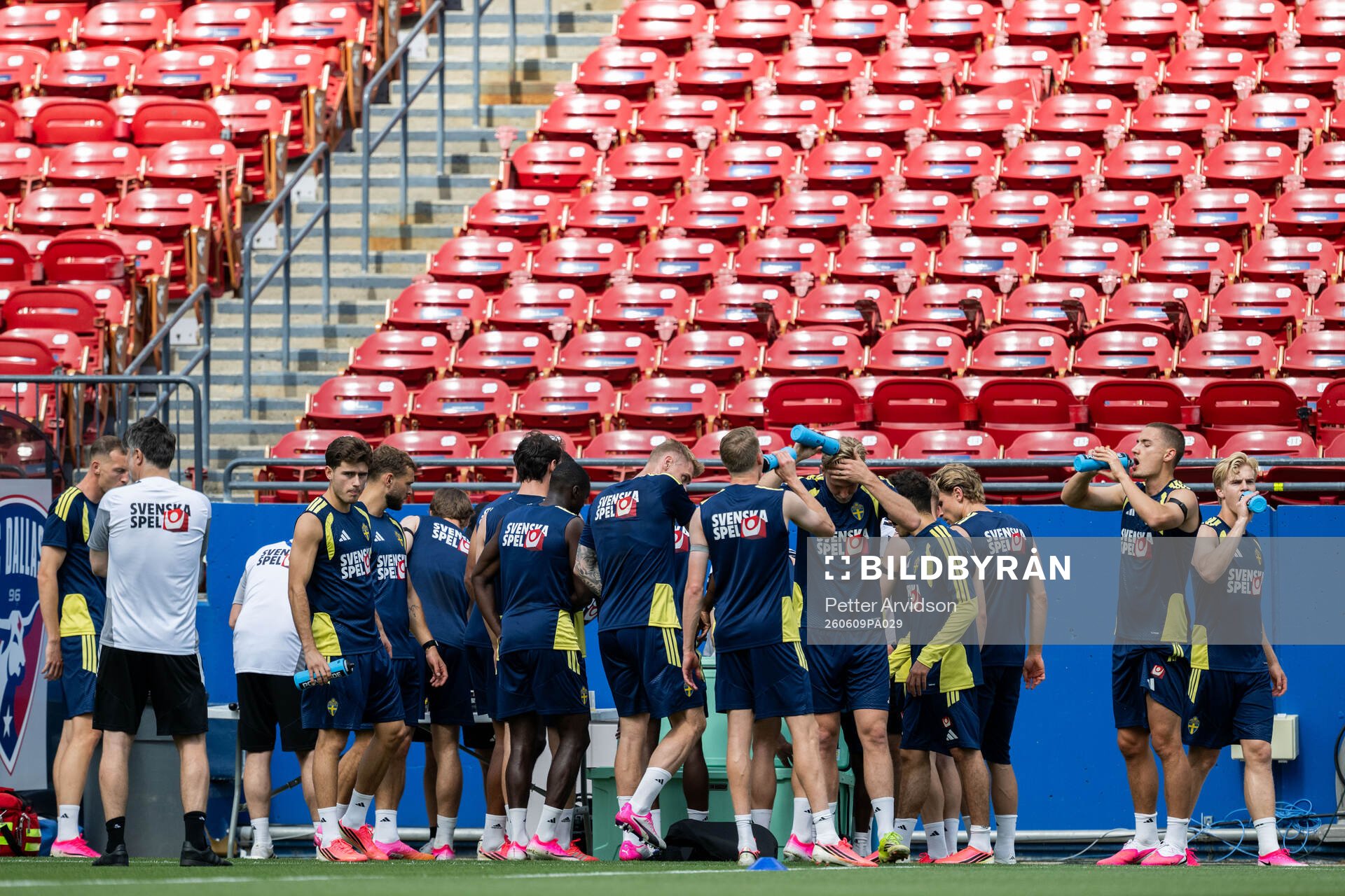 Cooling break at a training session