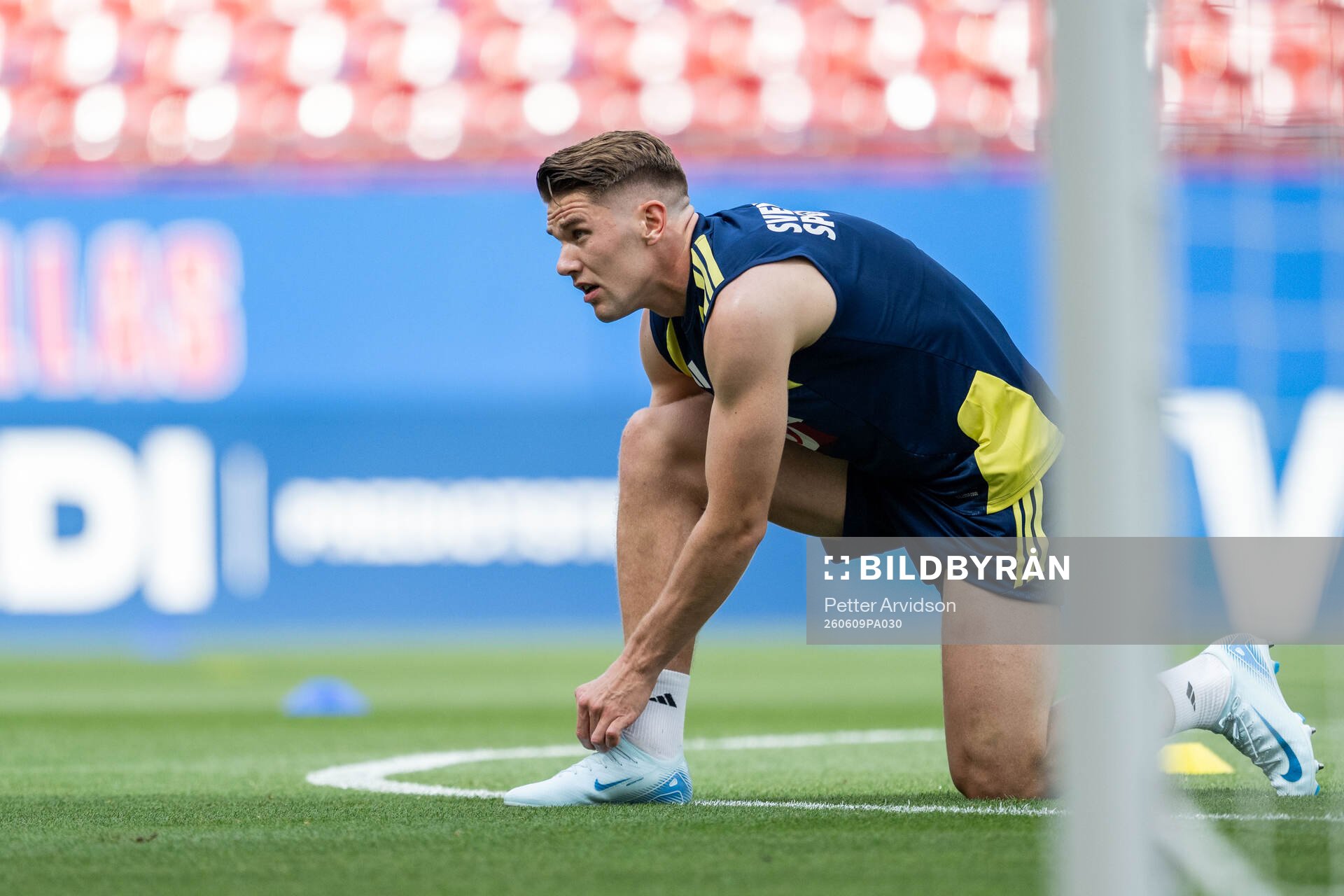 Viktor Gyökeres of the Swedish national football team at a