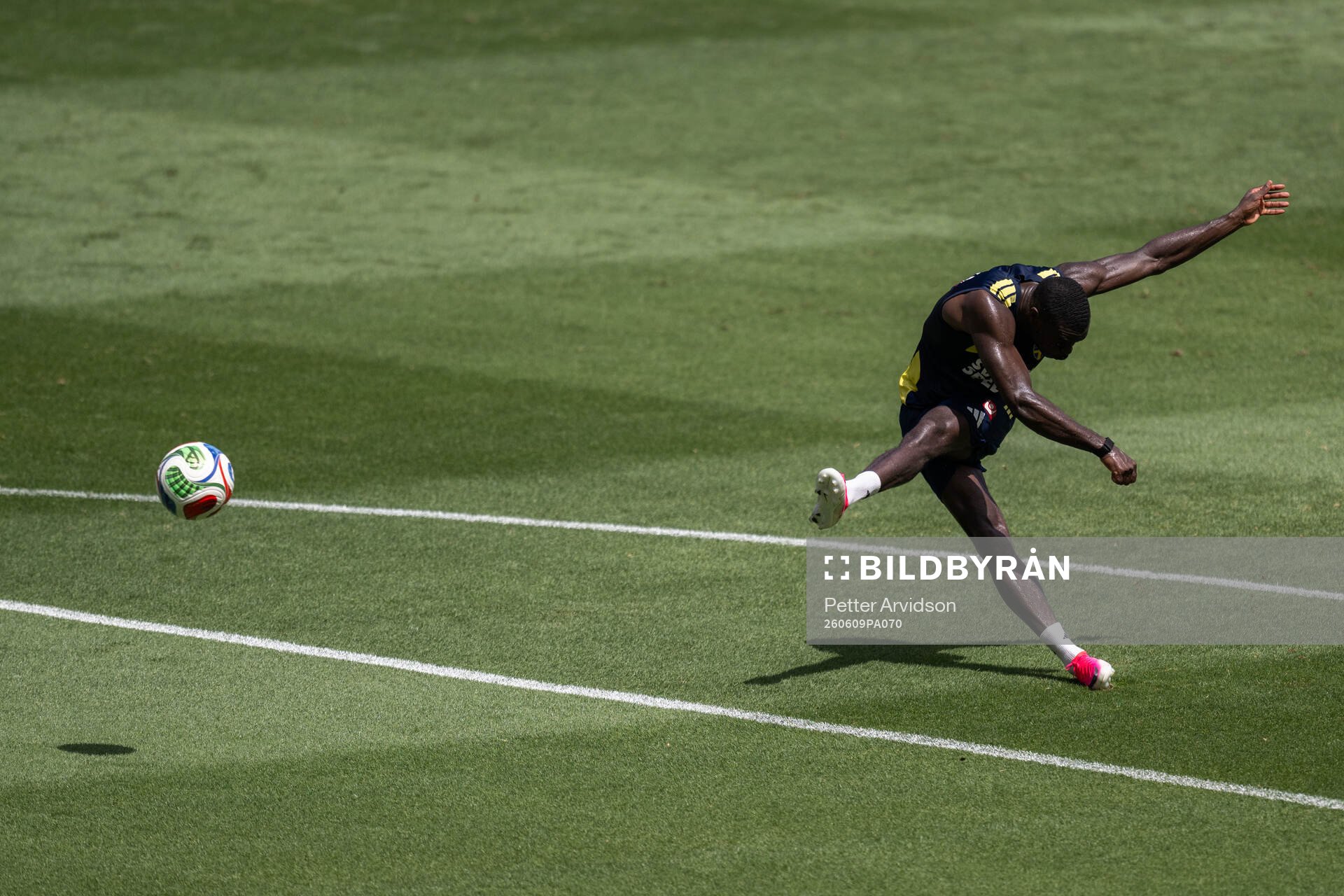 Ken Sema of the Swedish national football team at a
