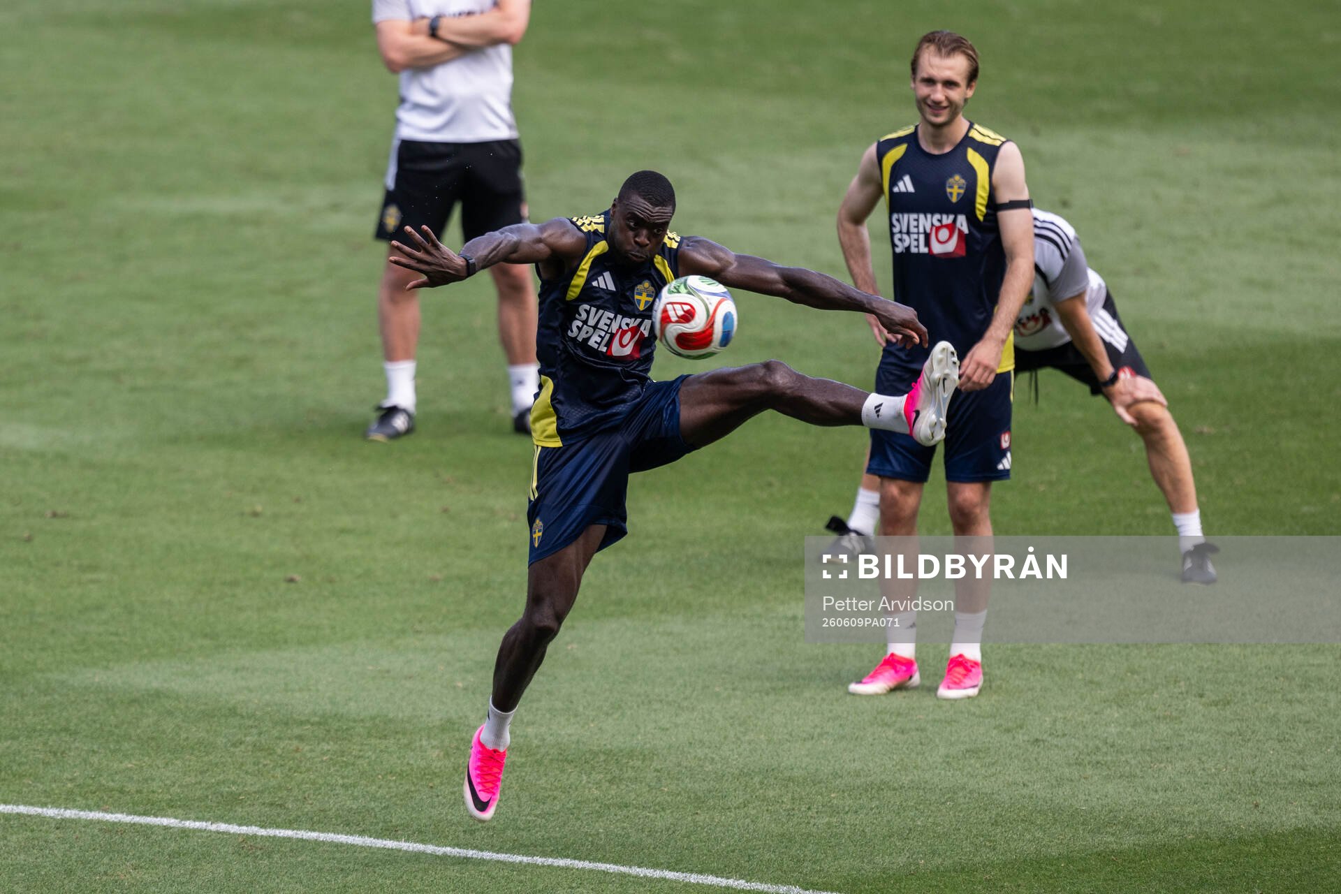 Ken Sema of the Swedish national football team at a