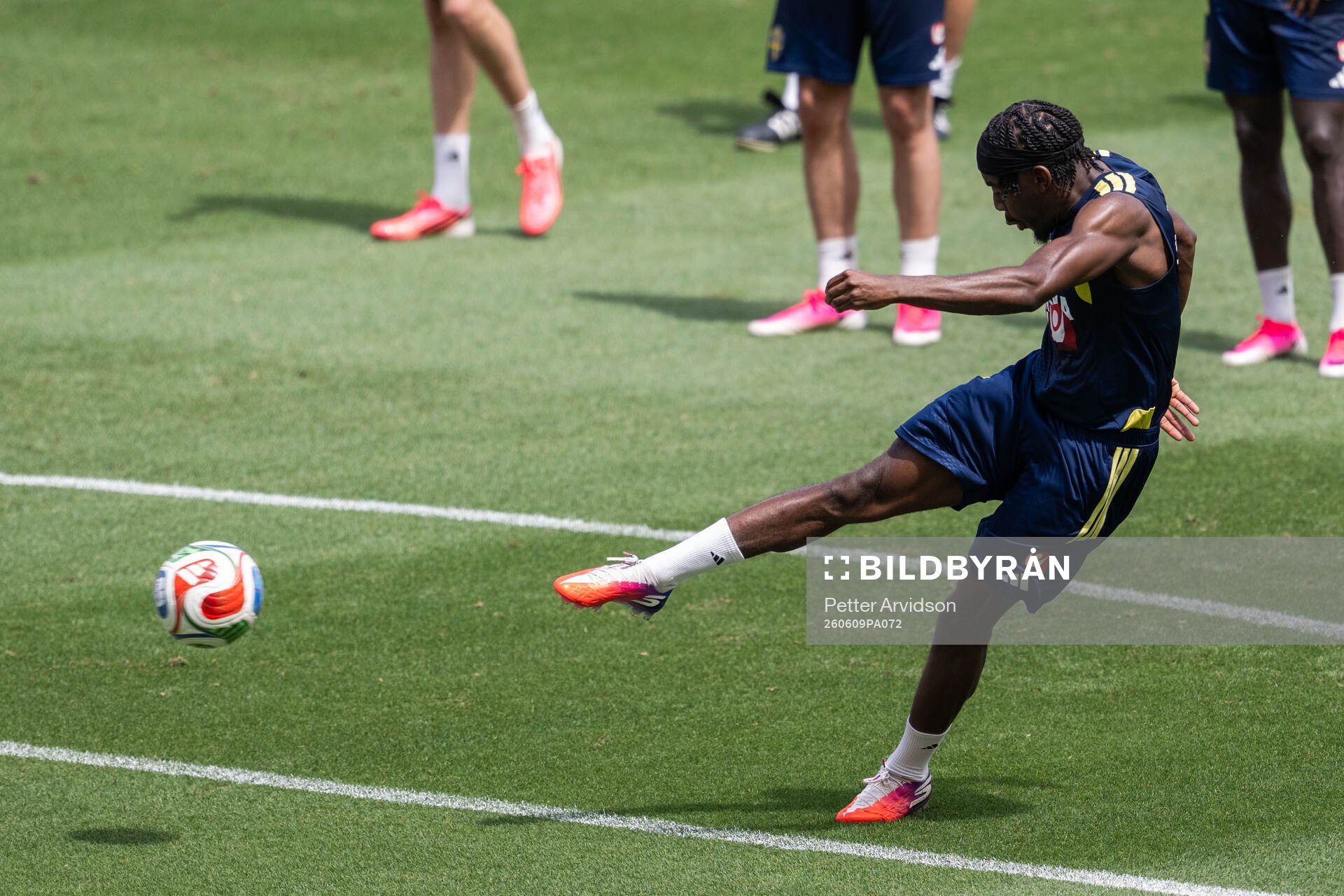 Anthony Elanga of the Swedish national football team at a