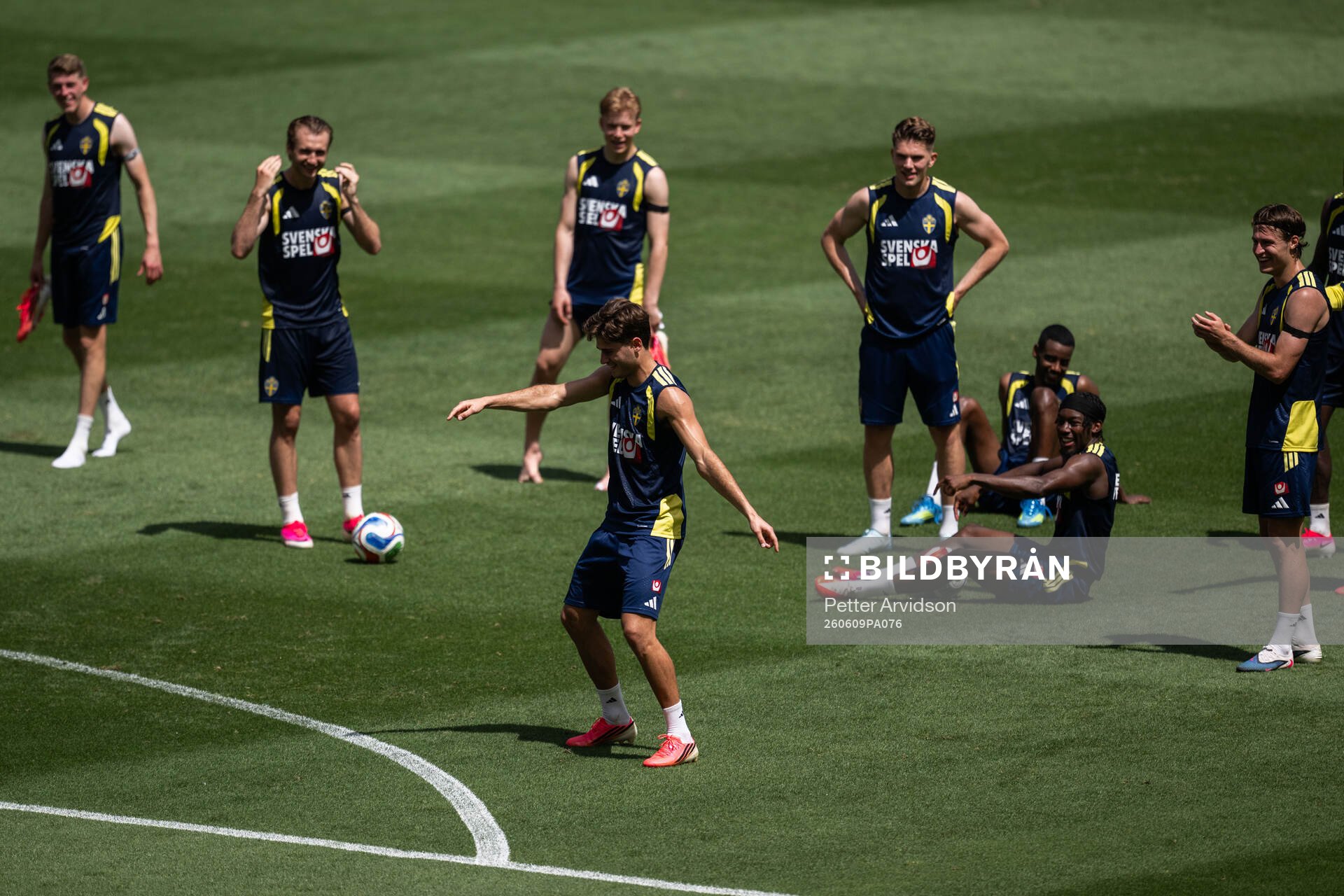 Besfort Zeneli of the Swedish national football team at a