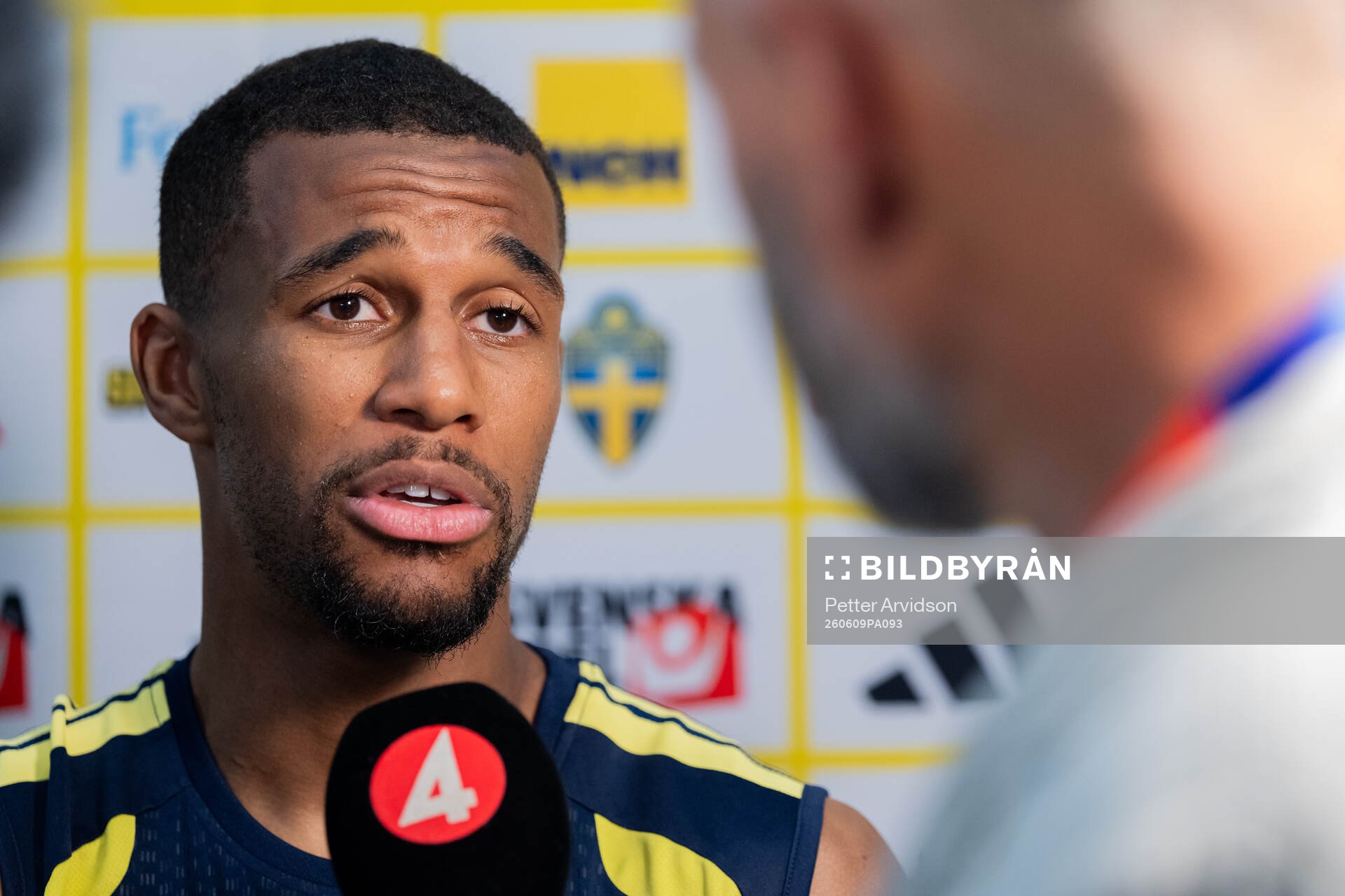 Isak Hien of the Swedish men's national football team
