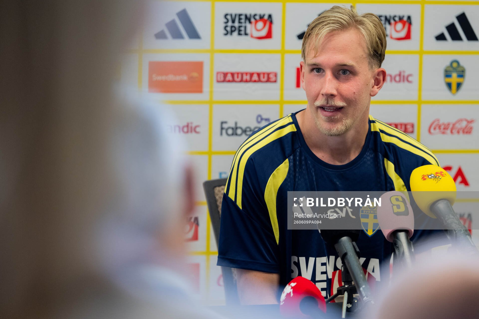 Herman Johansson of the Swedish men's national football team